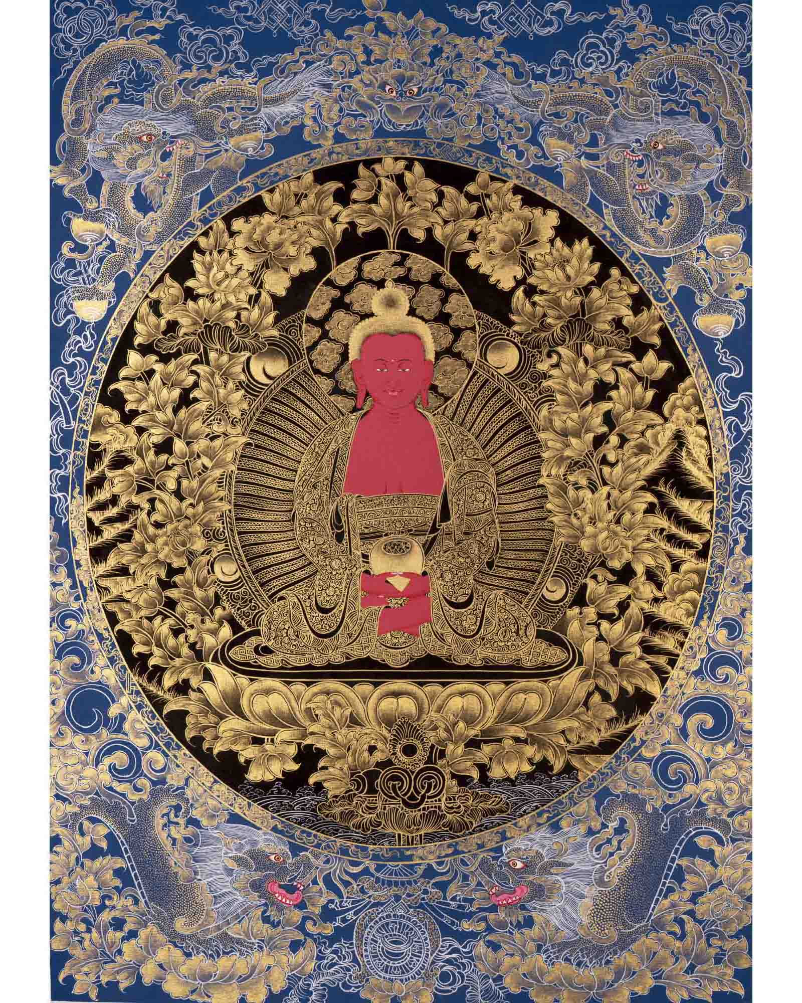 Amitabha Buddha Thangka | Handpainted Art | Religious Gifts