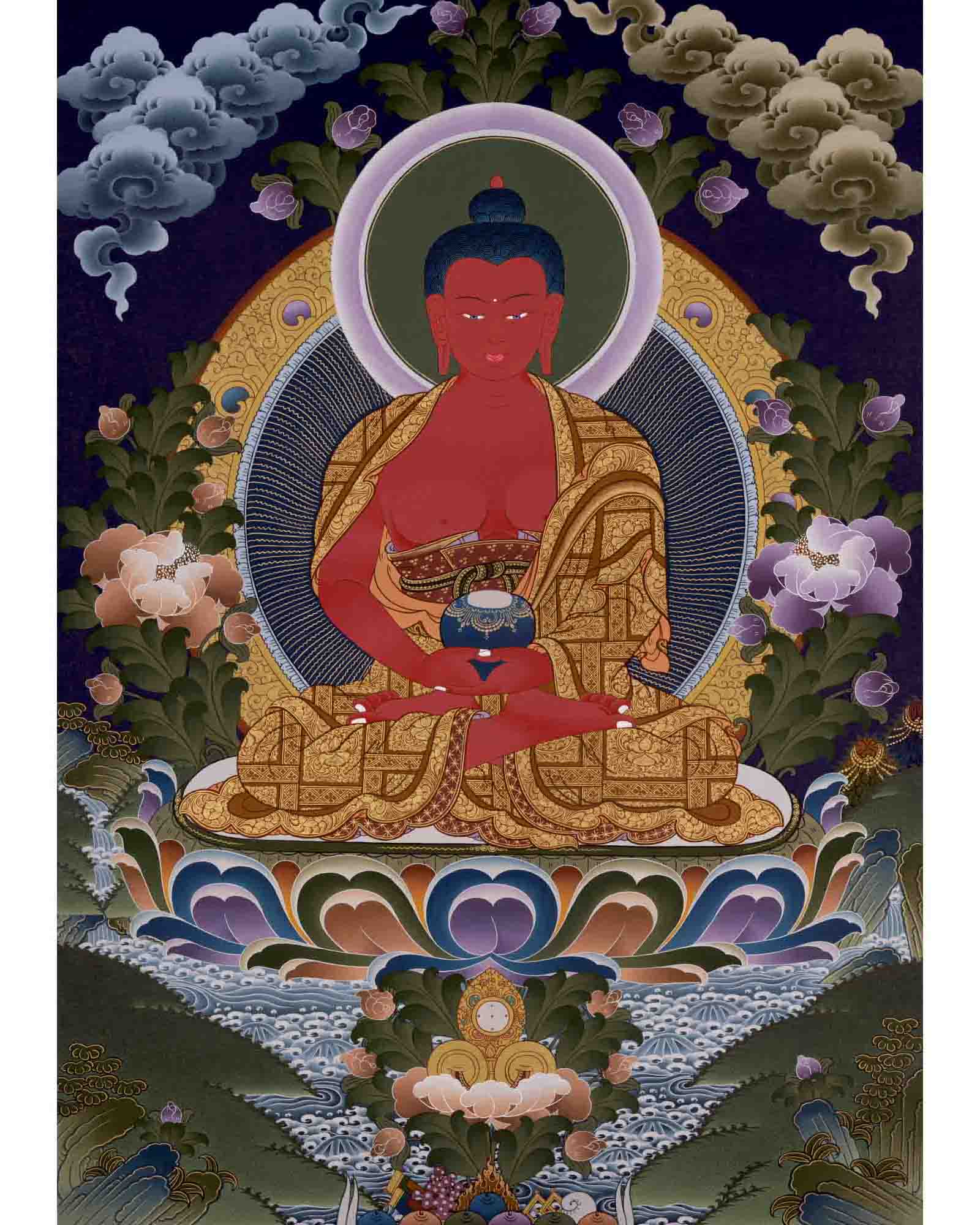 Amitabha Buddha Thangka | Tibetan Traditional Art | Wall Decors