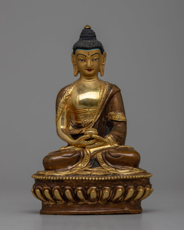 Handcrafted Copper Amitabha Buddha Statue 