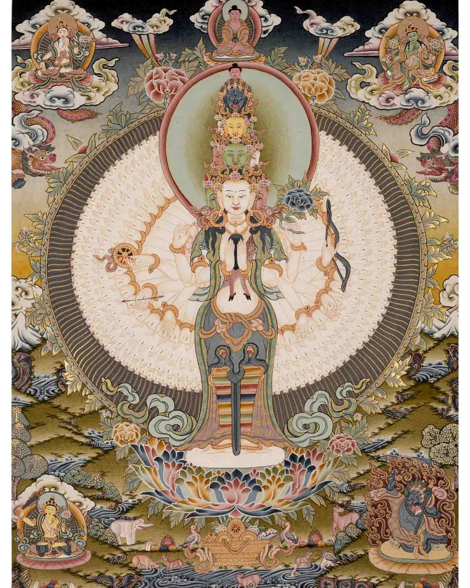 Avalokiteshvara Thangka | Spiritual Asian Art