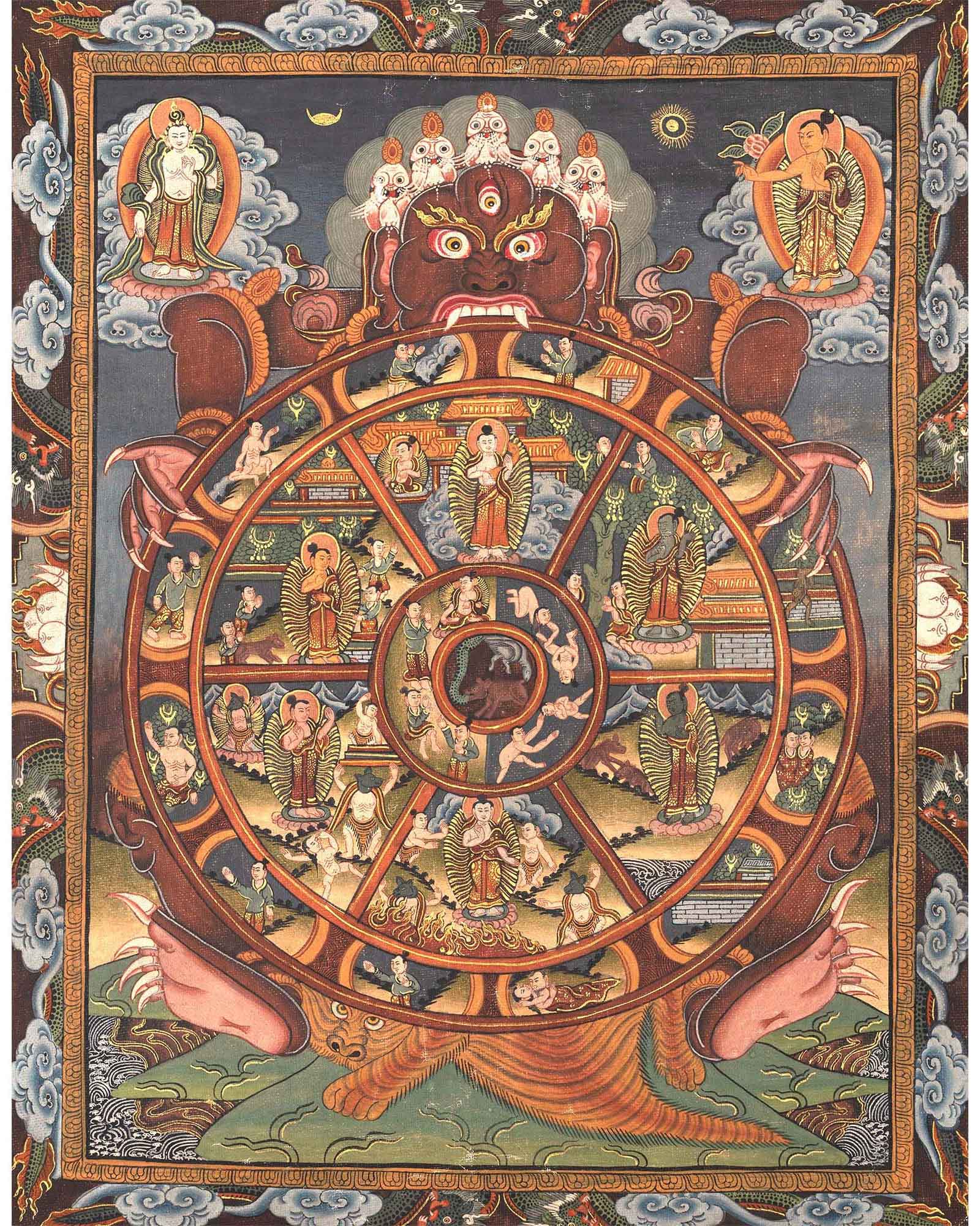 Bhavachakra Original Thangka | Handmade Buddhist Painting