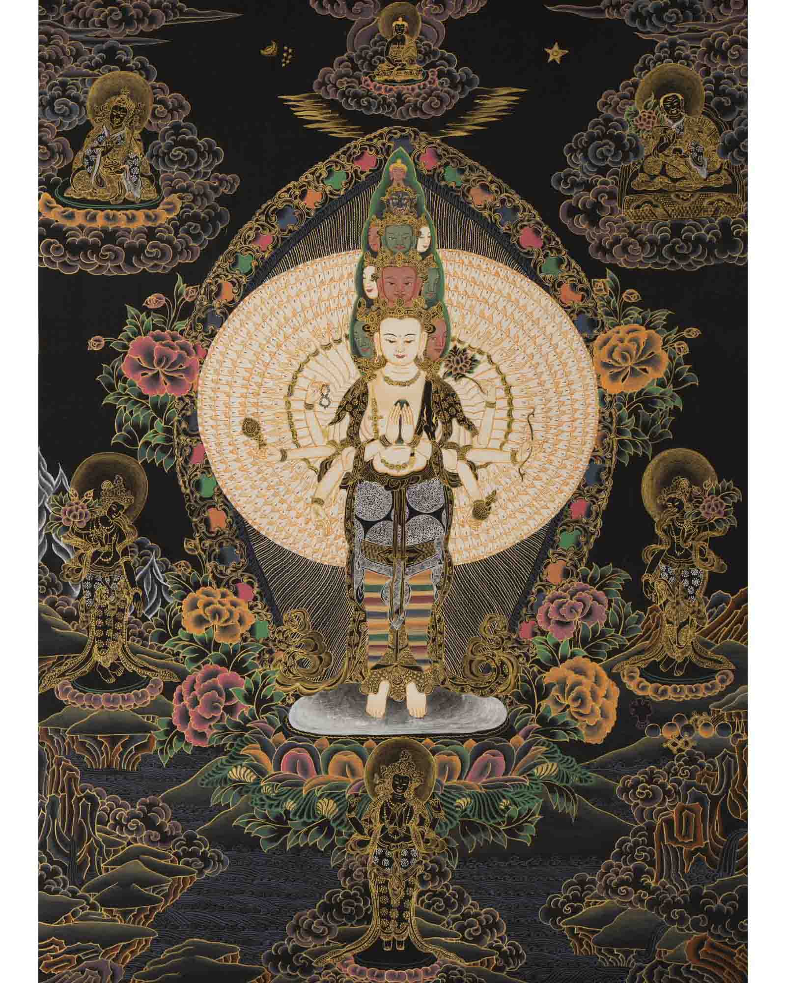 Bodhisattva Guanyin Chenrezig |1000 Armed Avalokiteshvara | Wall Decor