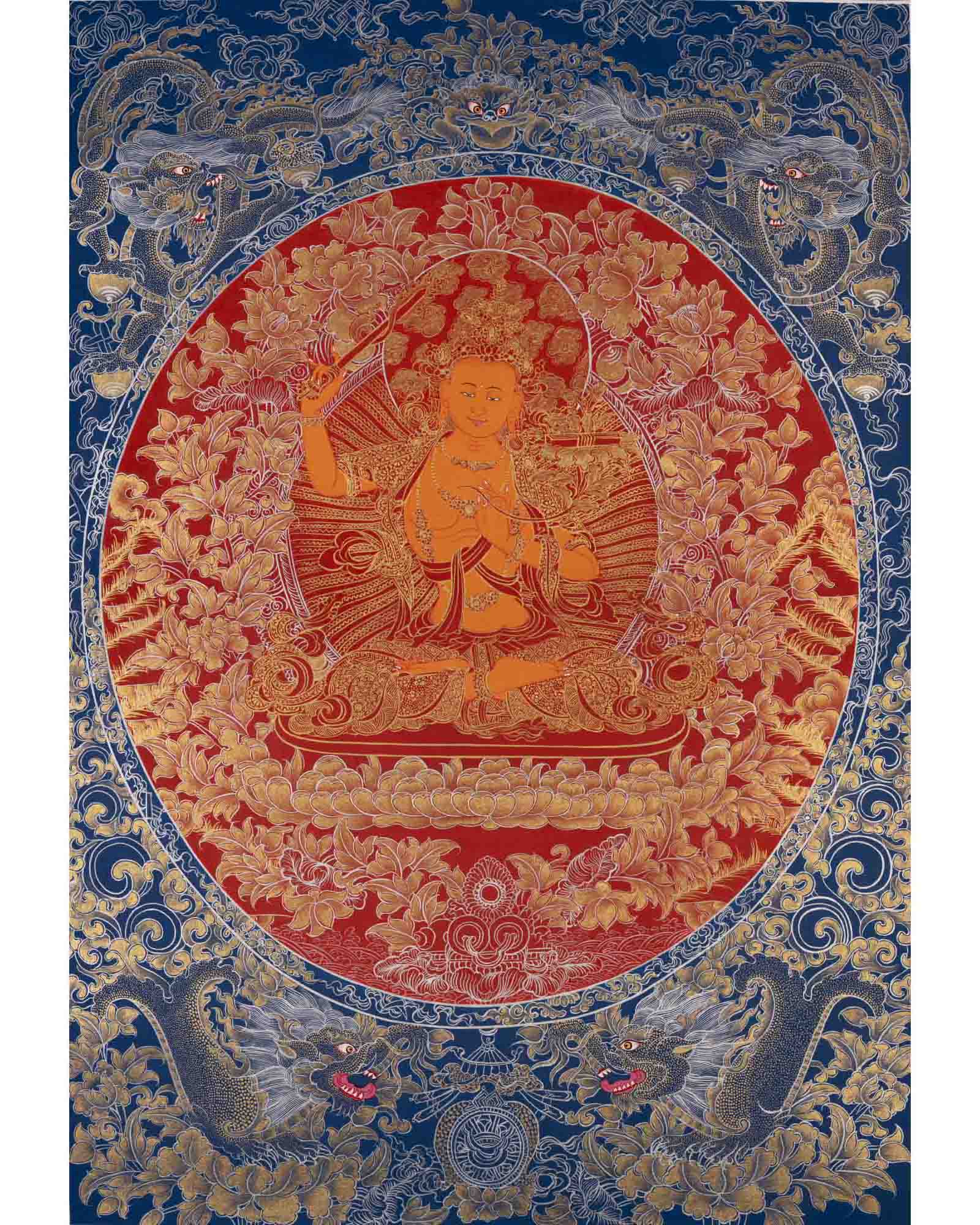 Bodhisattva Manjushree Thangka | Religious Art | Buddhist Gifts