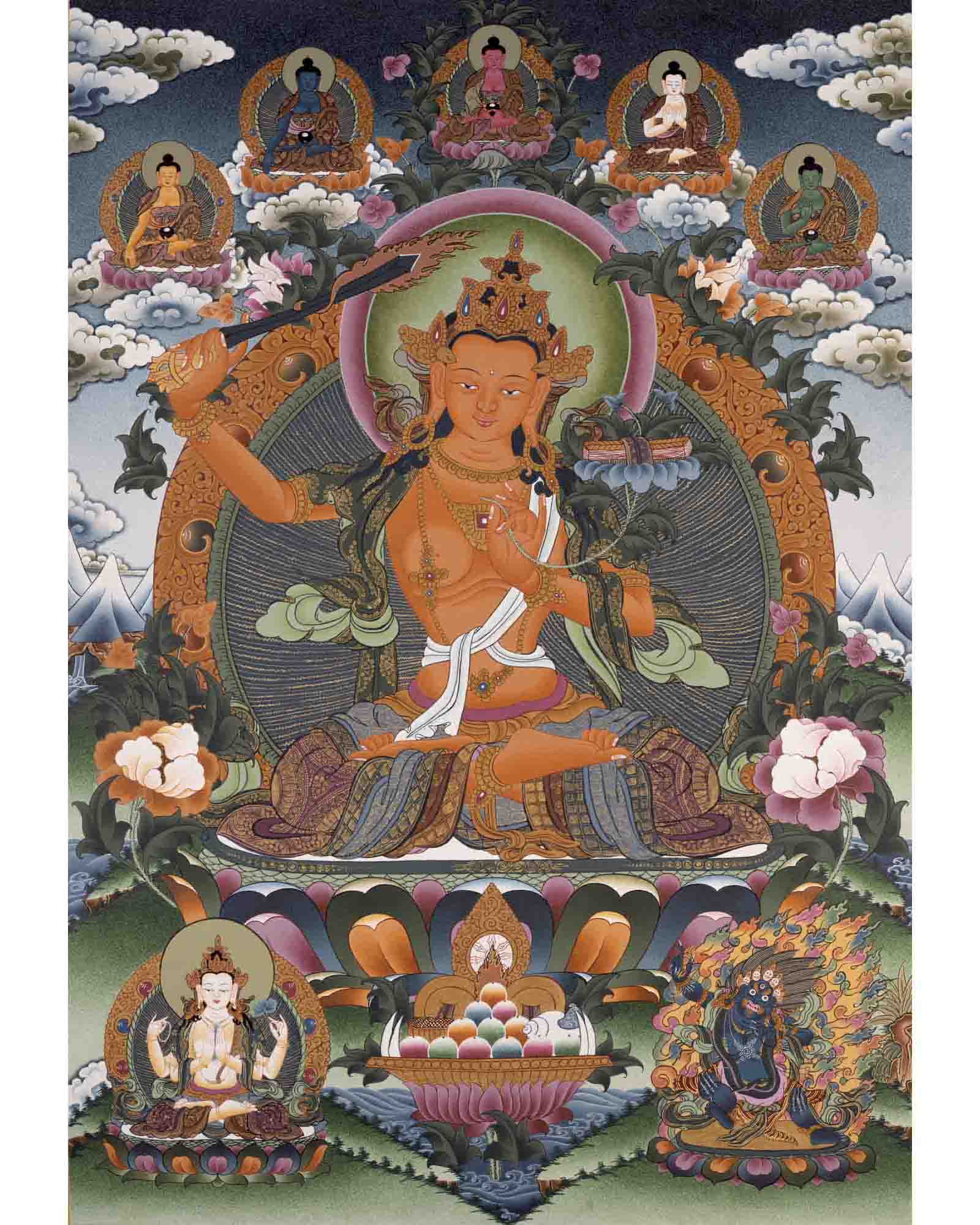 Bodhisattva Manjushree Thangka | Art Painting