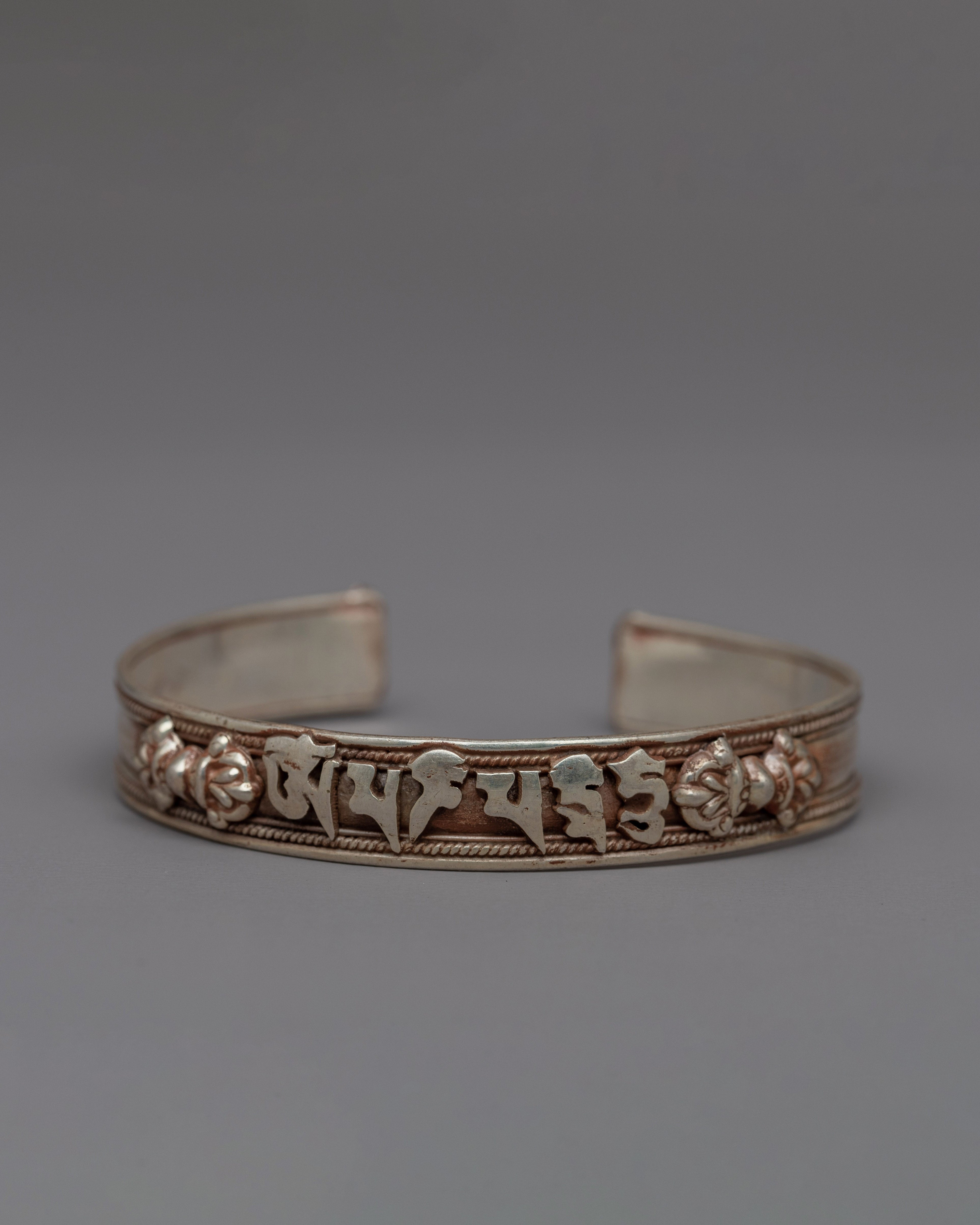 Handcrafted Tibetan Sterling Silver Bracelet