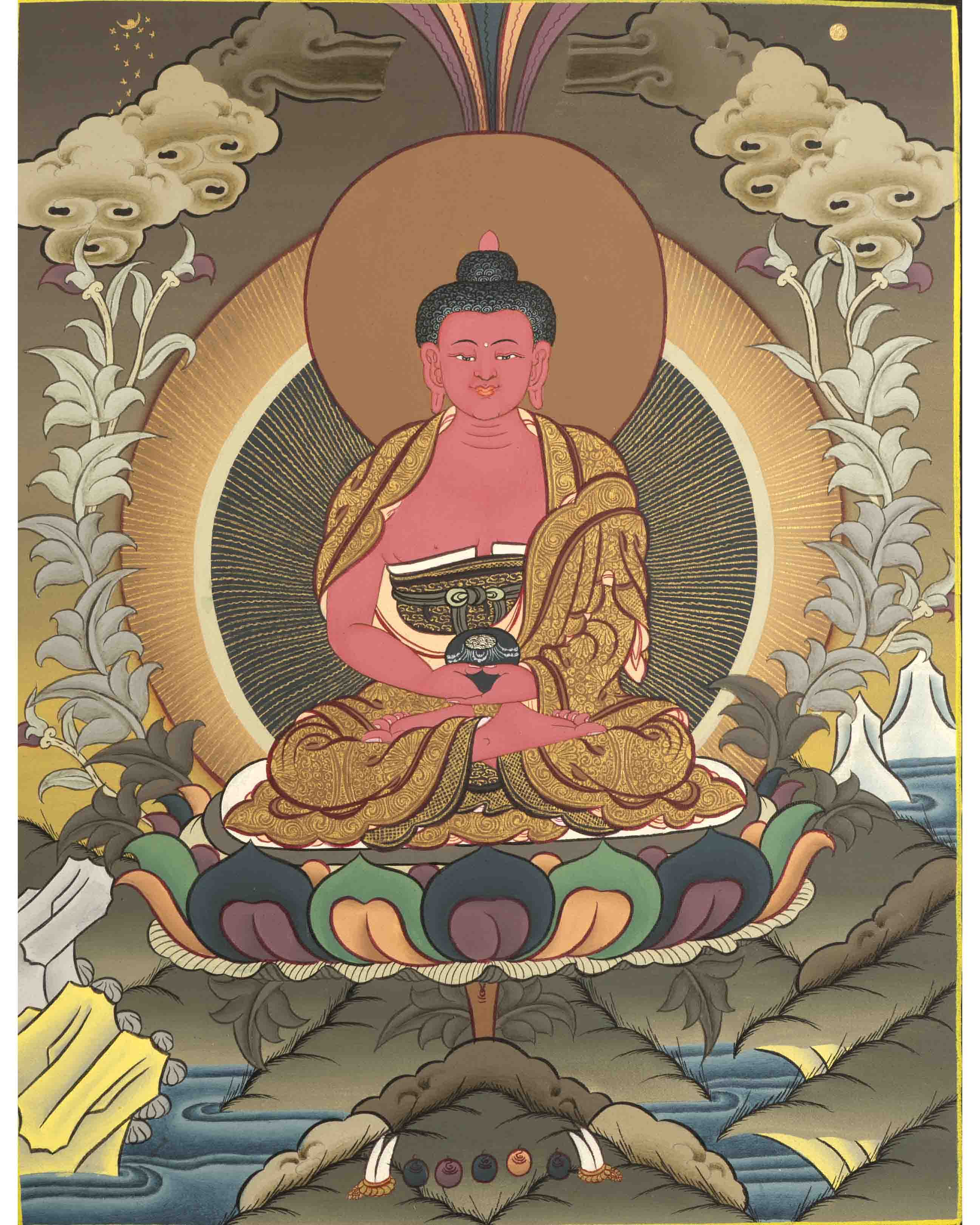 Buddha Amitabha Painting | Wall Hanging Buddha Thangka