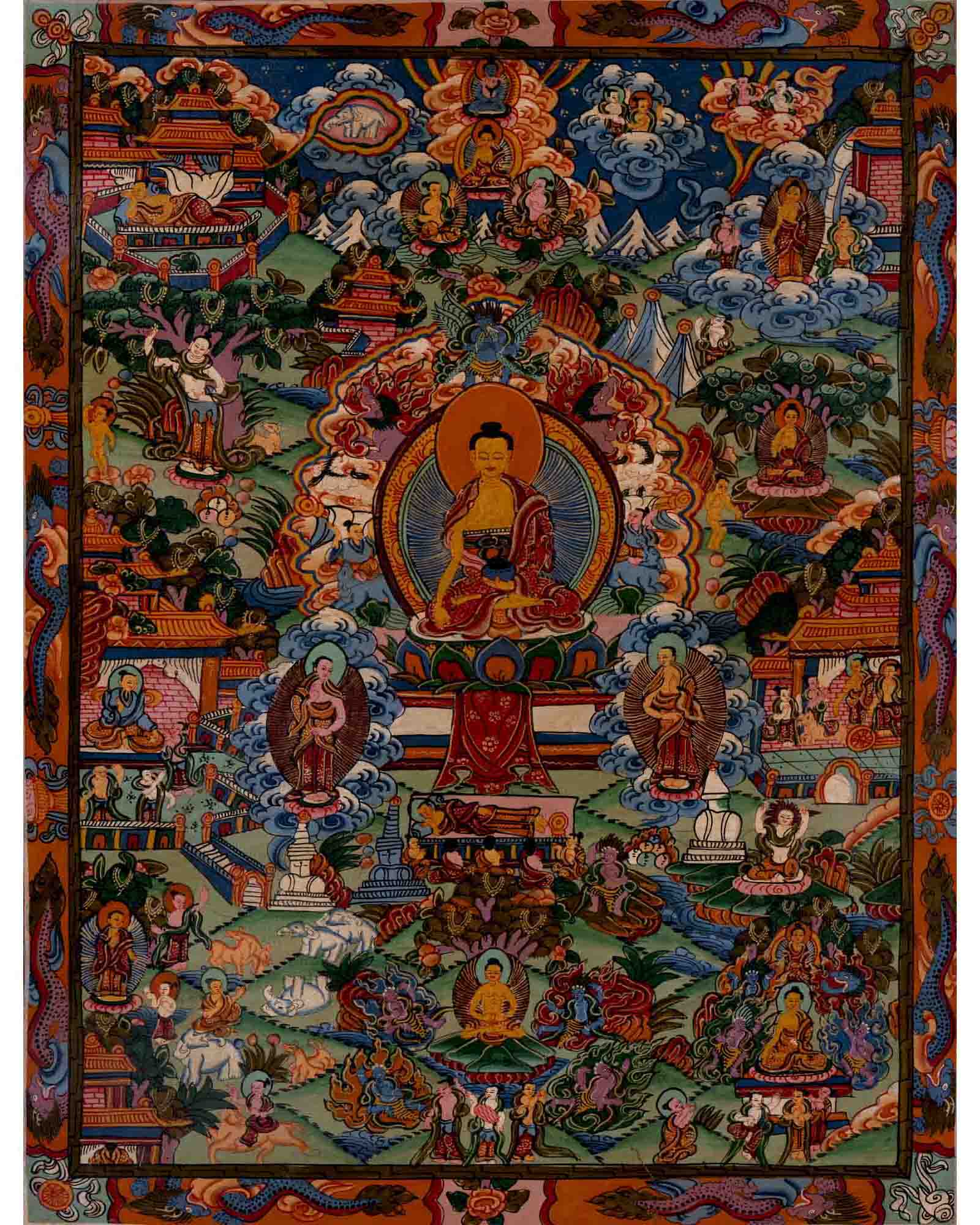 Religious Buddha Life Story | Wall Decors | Buddhist Thangka