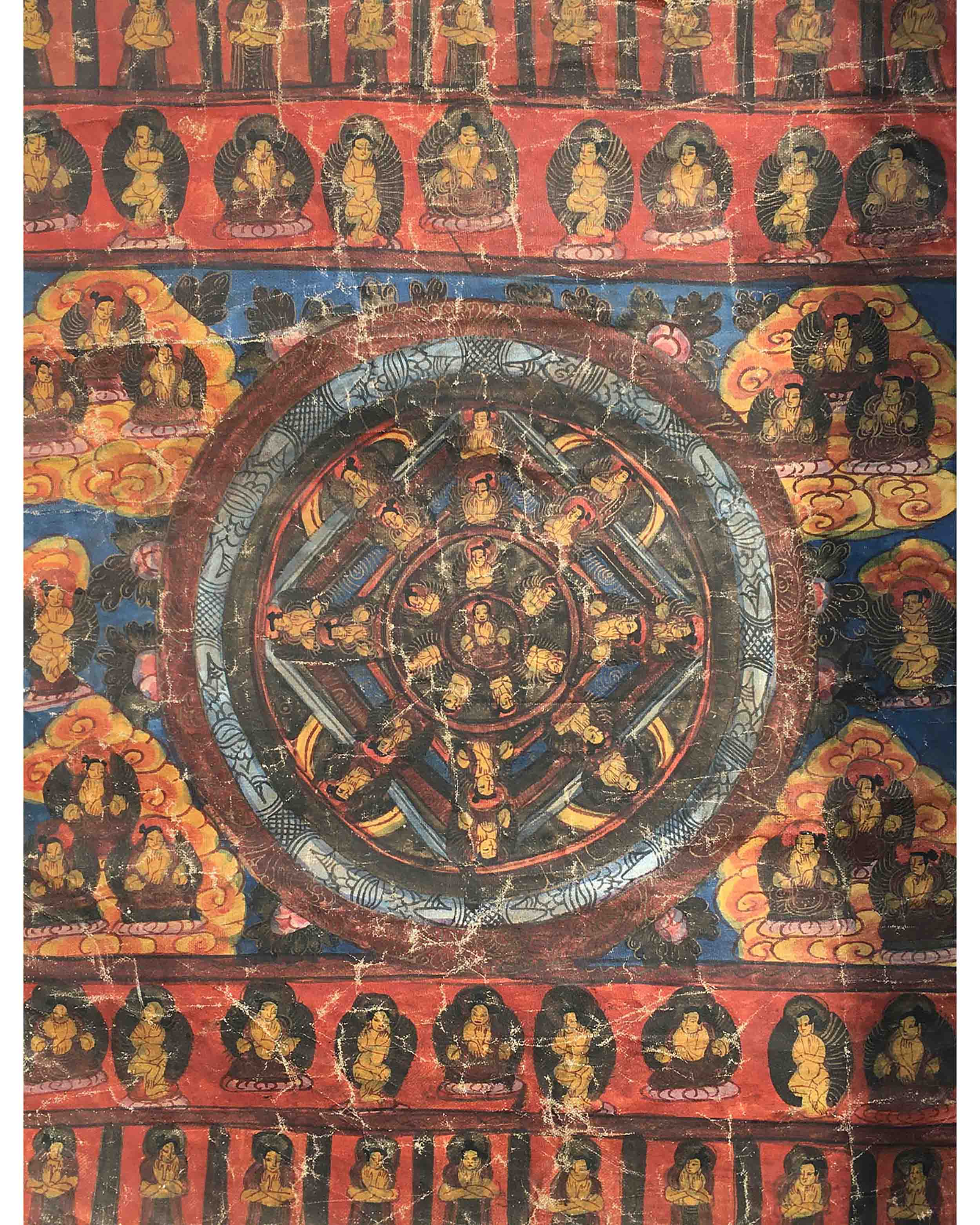 Wall Hanging Mandala Thangka | Traditional Buddhist Art | Home Decoration