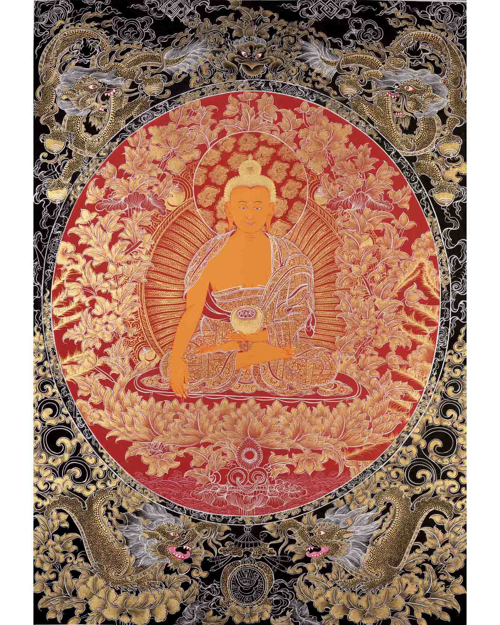 Buddha Thangka | Shakyamuni Buddha | Handpainted Traditional Art