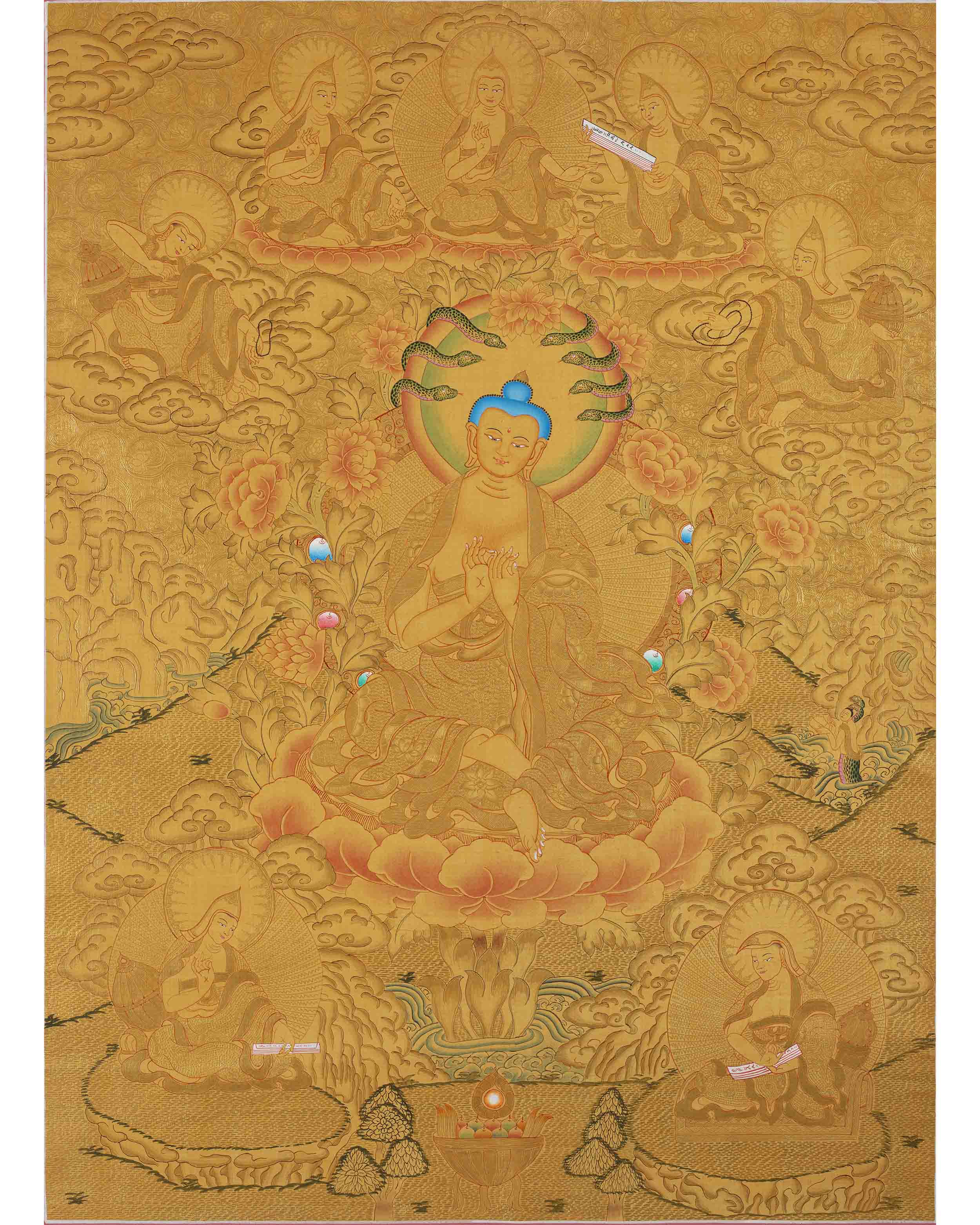 Nagarjuna The Great Buddhist Master's Thangka Painting