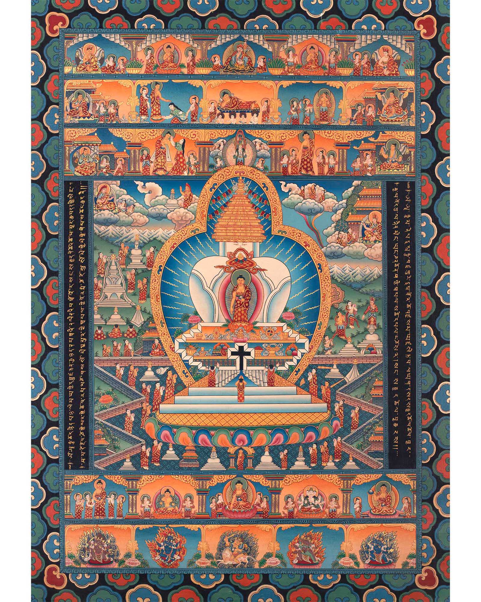 Buddhist Stupa Thangka | Buddhist Painting