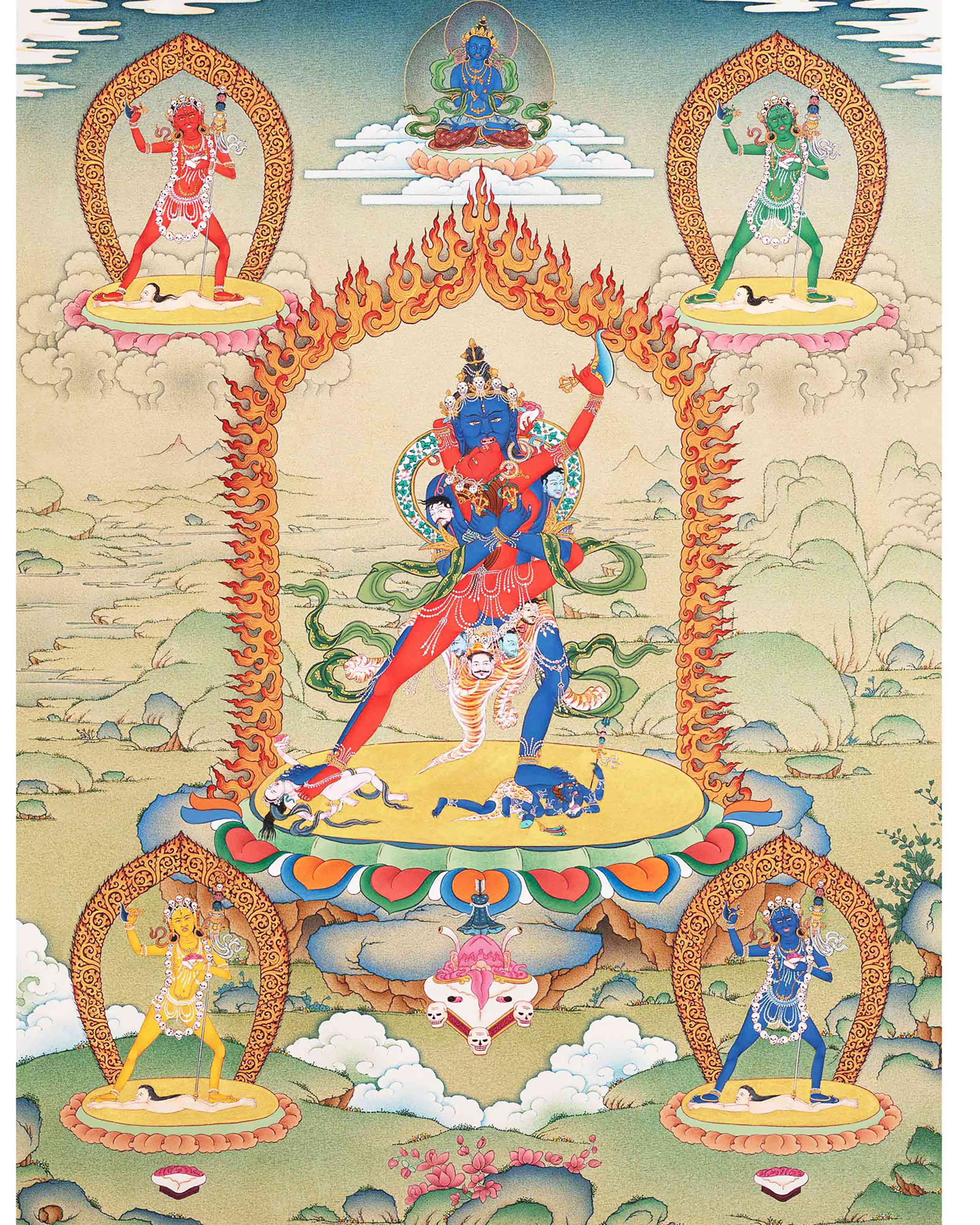 Chakrasamvara Vajravarahi Thangka Print
