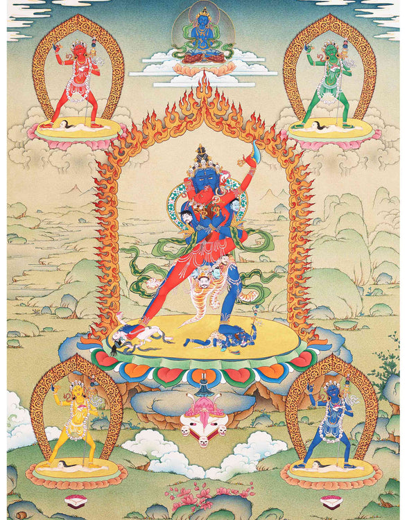 Chakrasamvara Vajravarahi Thangka Print