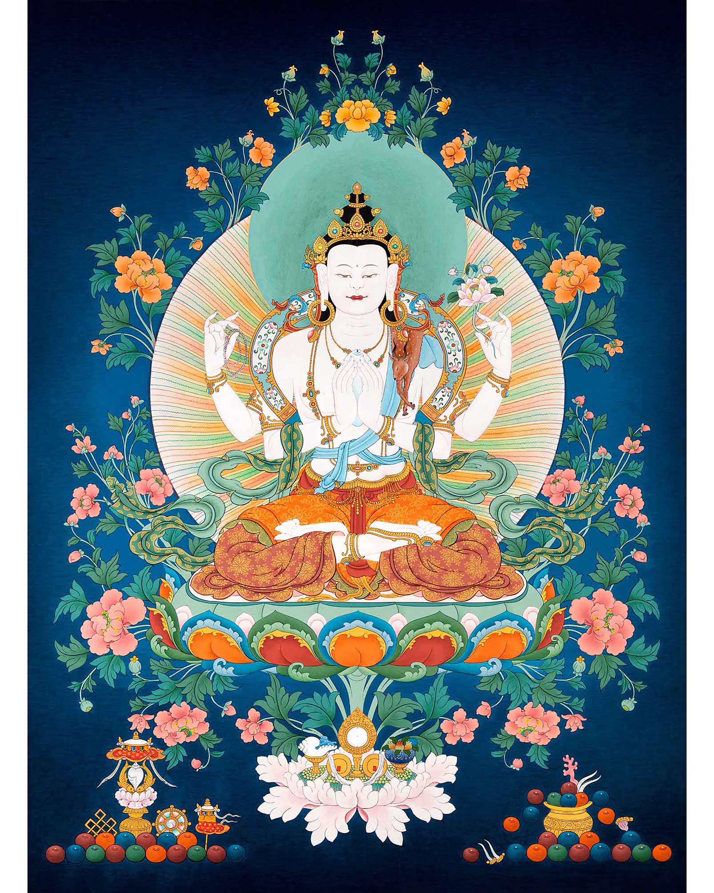 Indoor Chenrezig Thangka