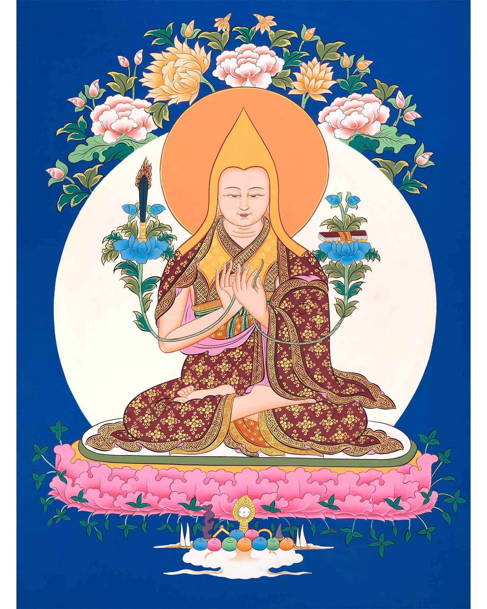 Tsongkhapa Thangka Painting | The Buddhist Master