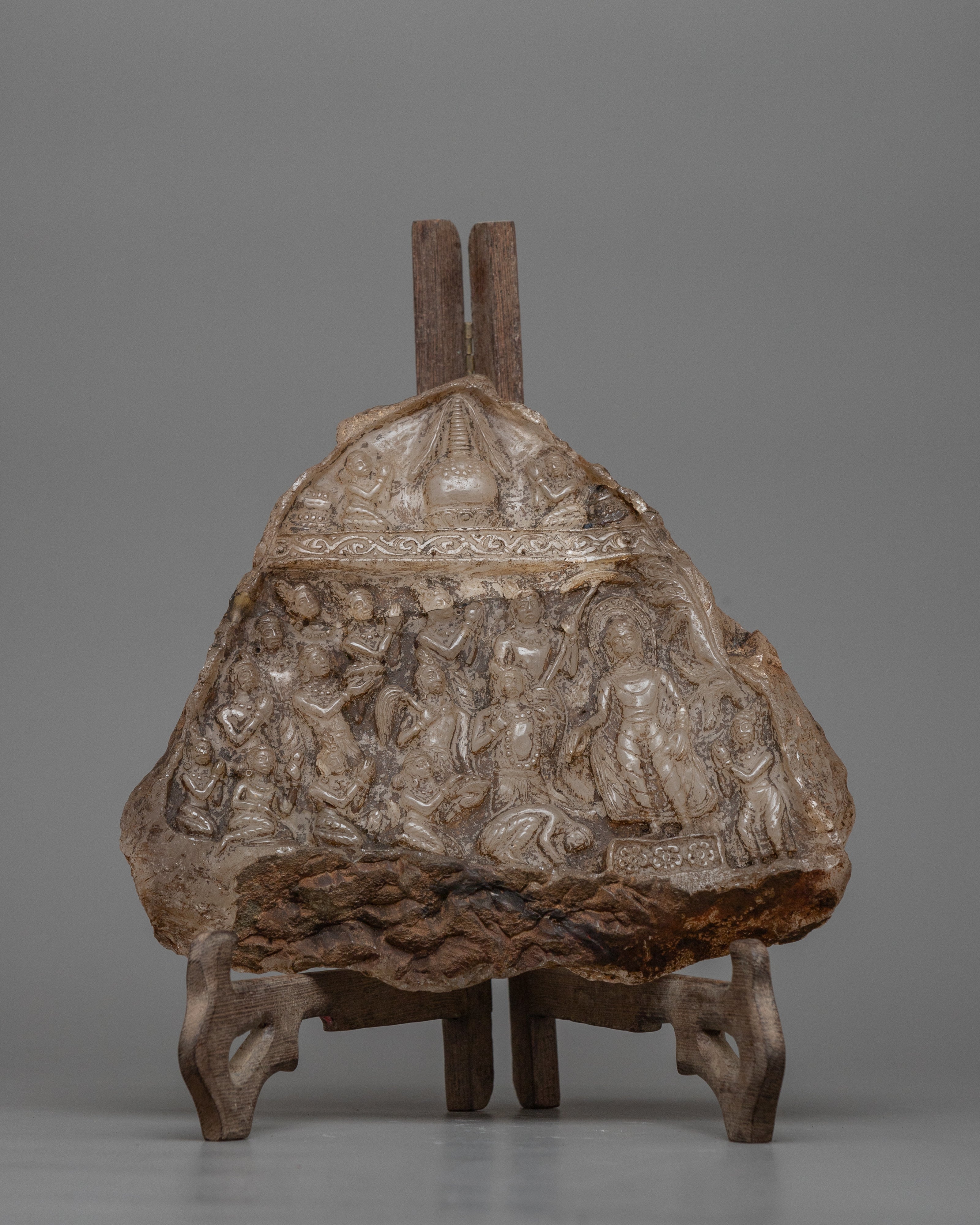 Himalayan Crystal Stone Buddha Lumbini Journey Relief art