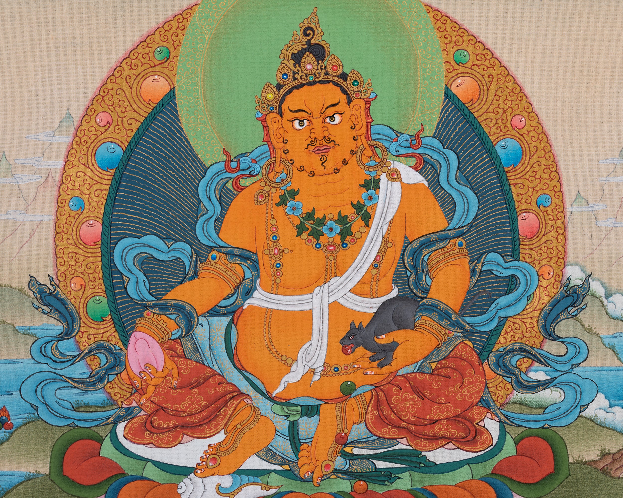 Dzambhala thangka
