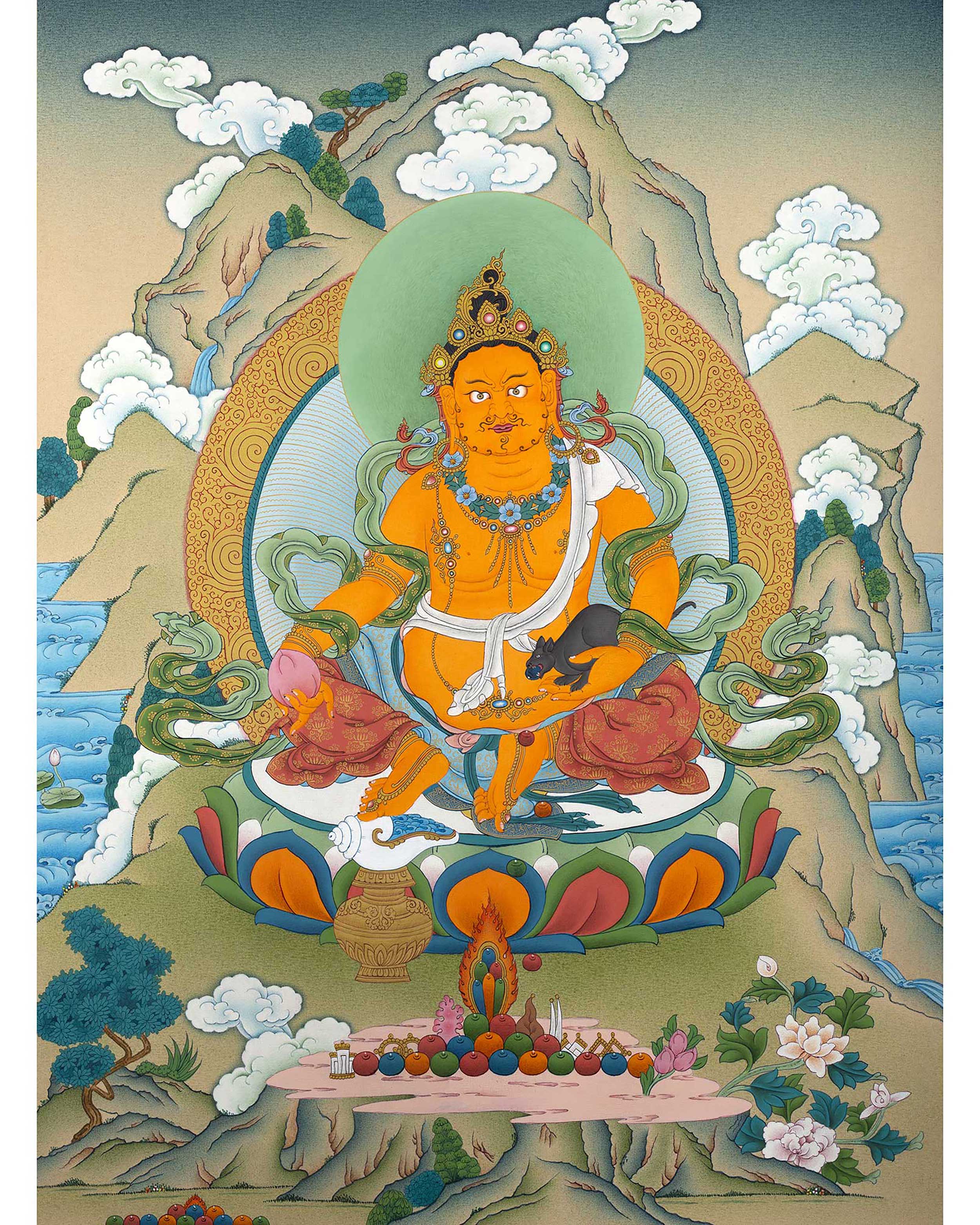 Dzambhala Thangka