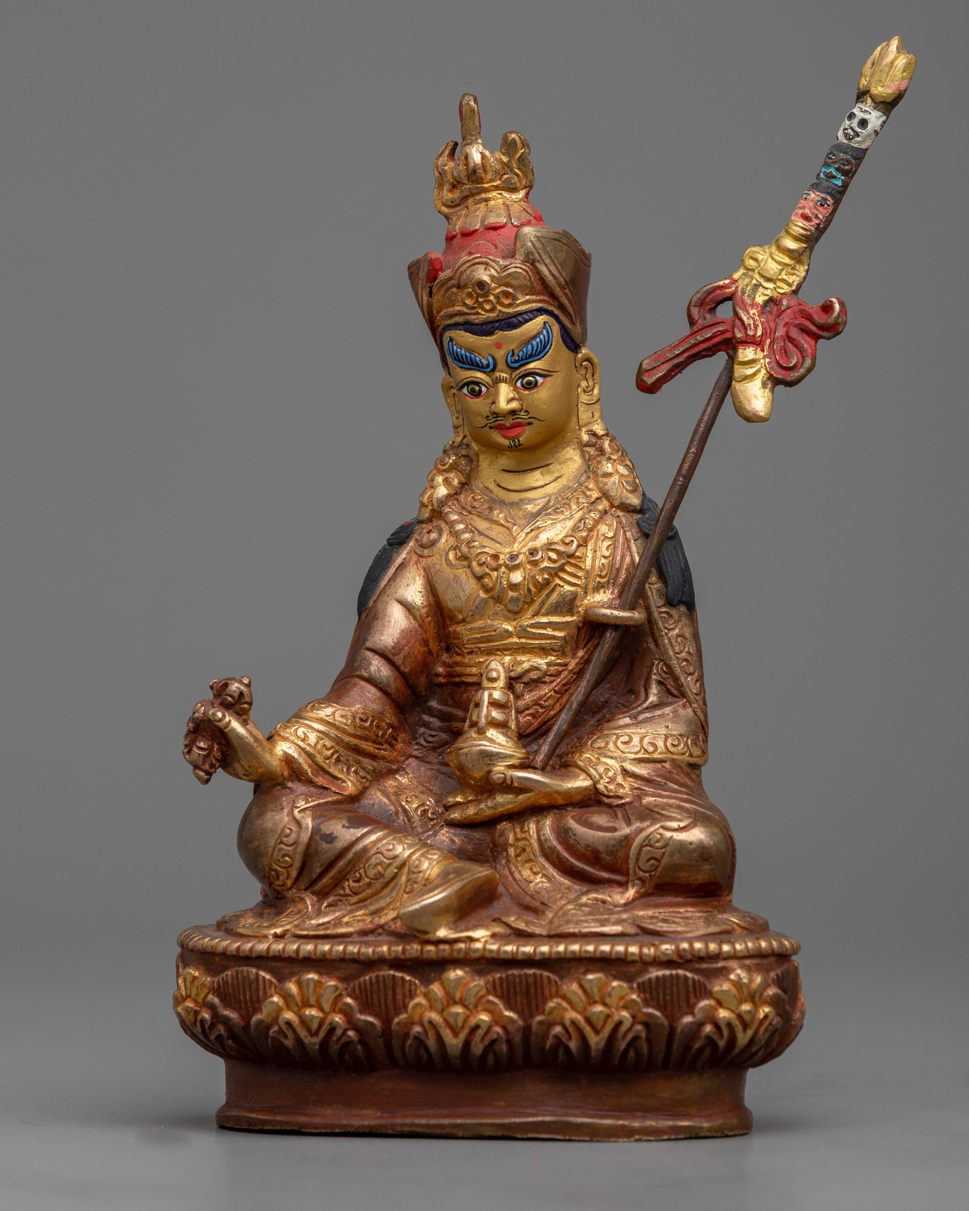 Guru Padmasambhava Statue for Meditation and Ritual | Tibetan Lotus Born, Guru Rinpoche