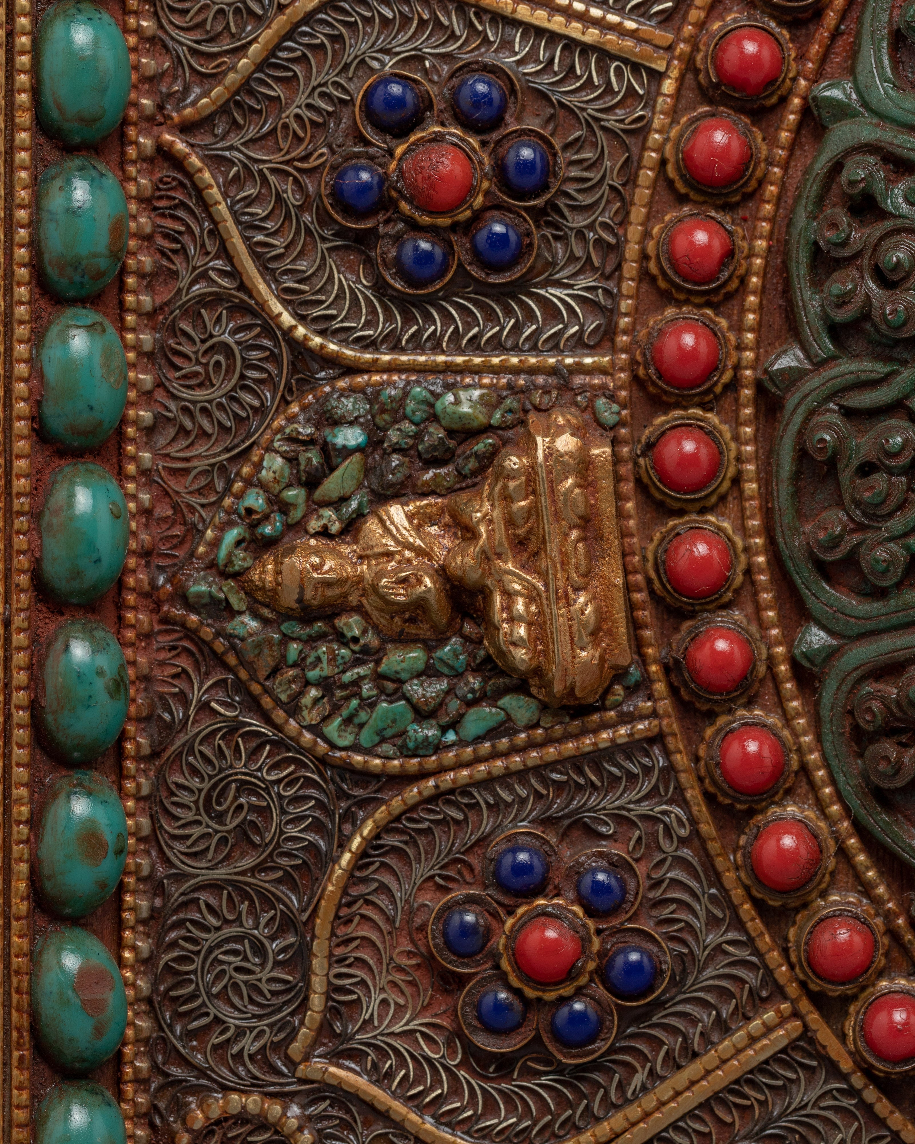 Rectangle Mandala Art | Gemstones Embedded