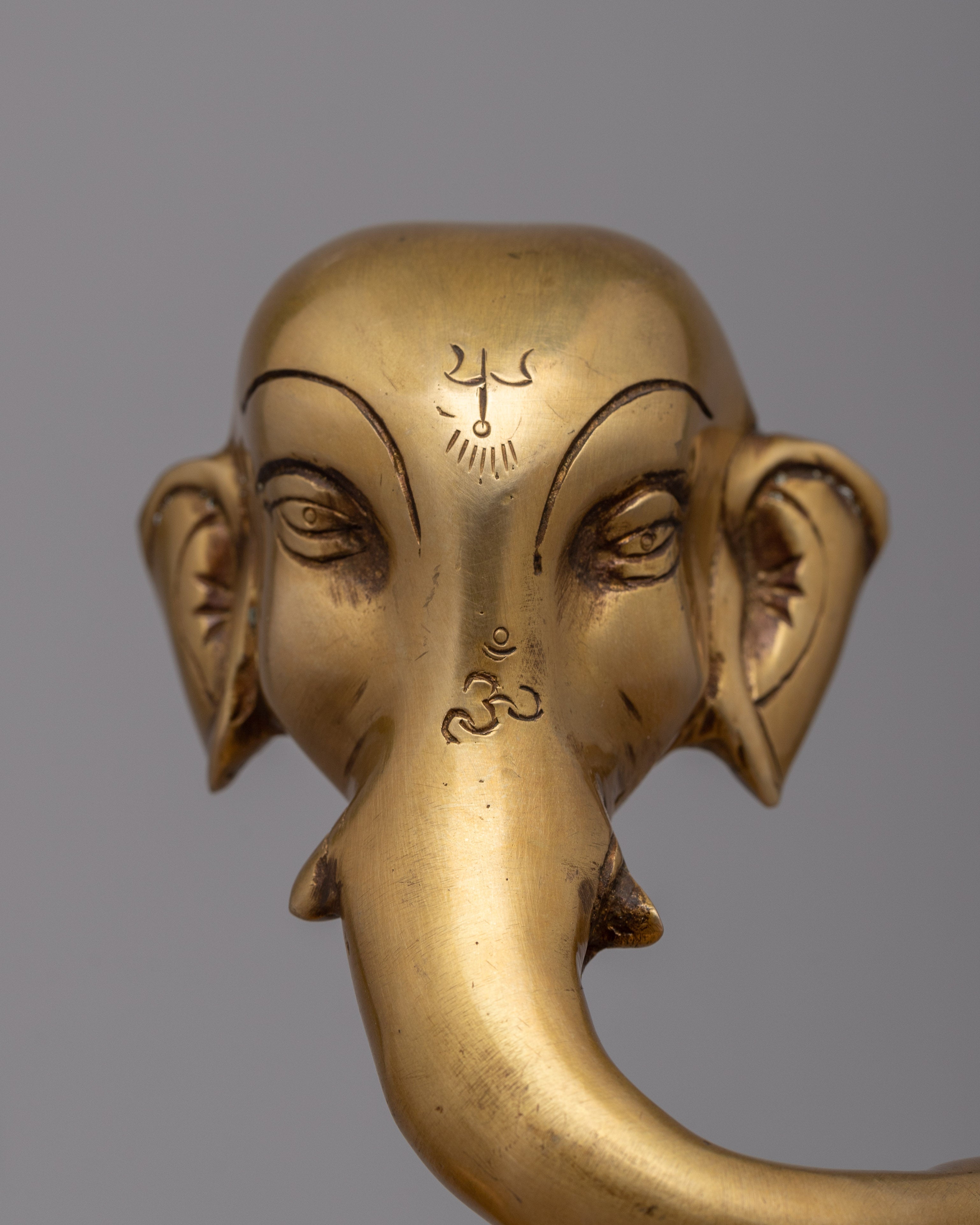 Ganesh Brass Statue | Traditional Figurine Of Hindu Deity