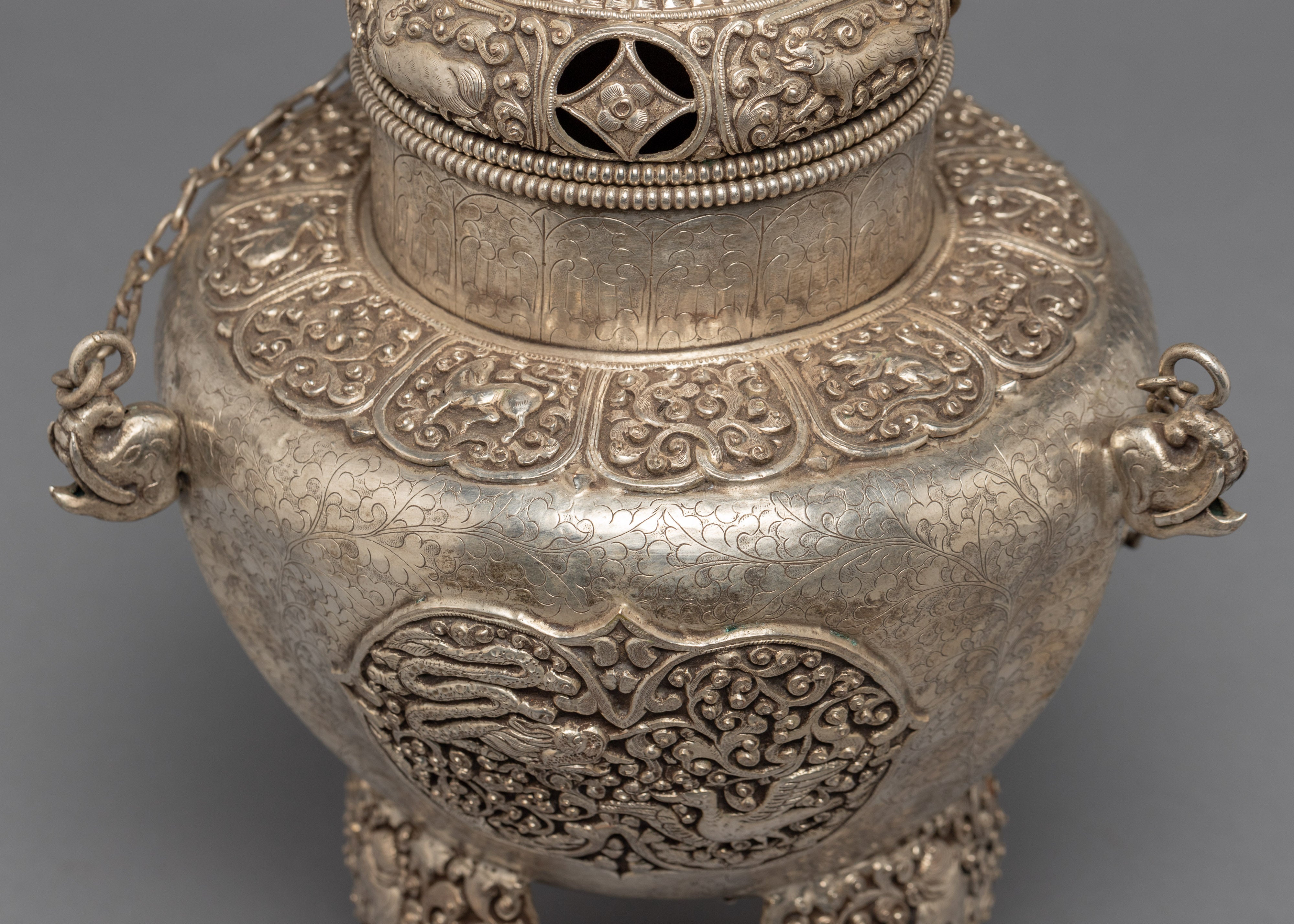 Enclosed Incense Burner | Handcrafted Tibetan Art