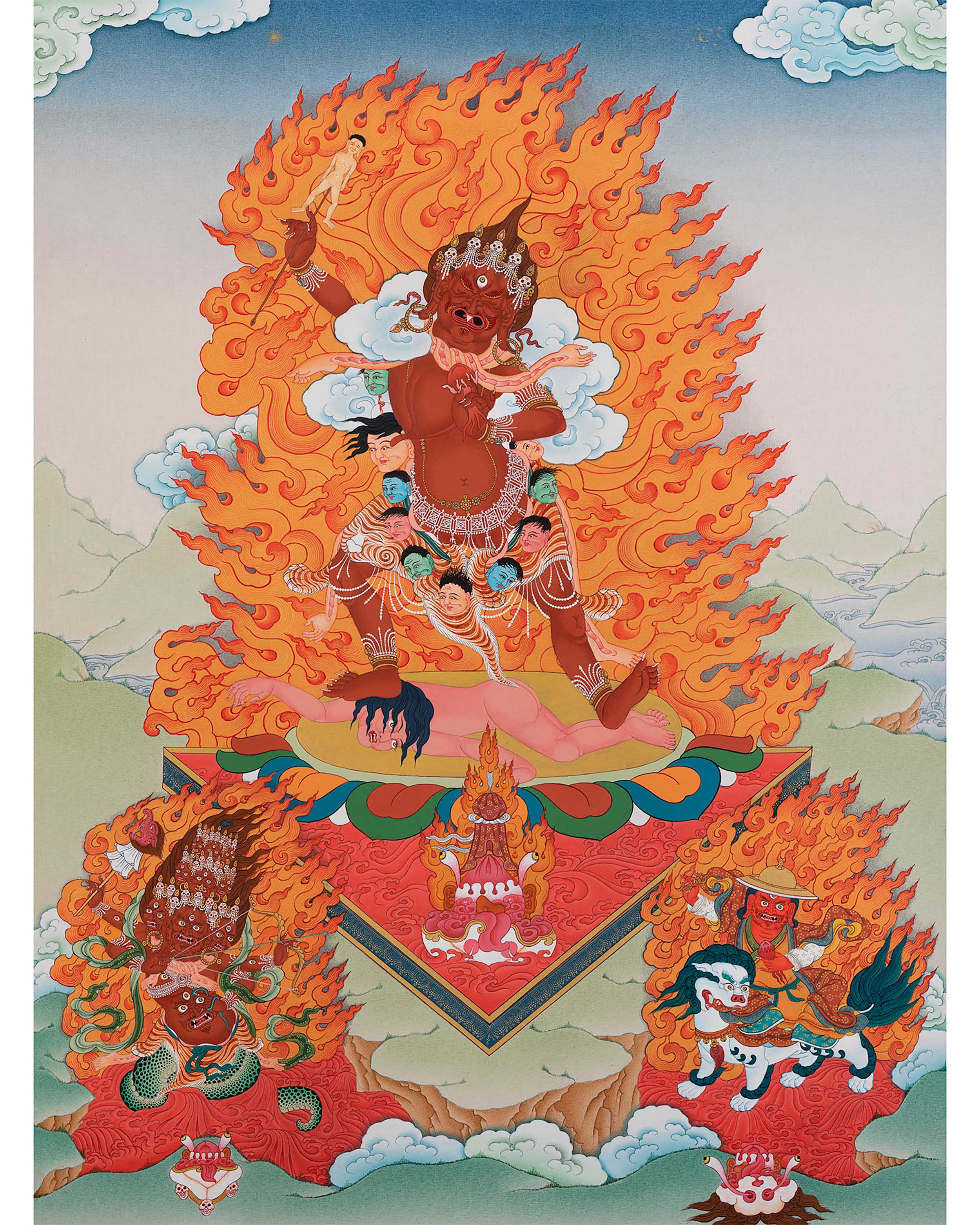 ekajati rahula dorje legpa nyingma thangka