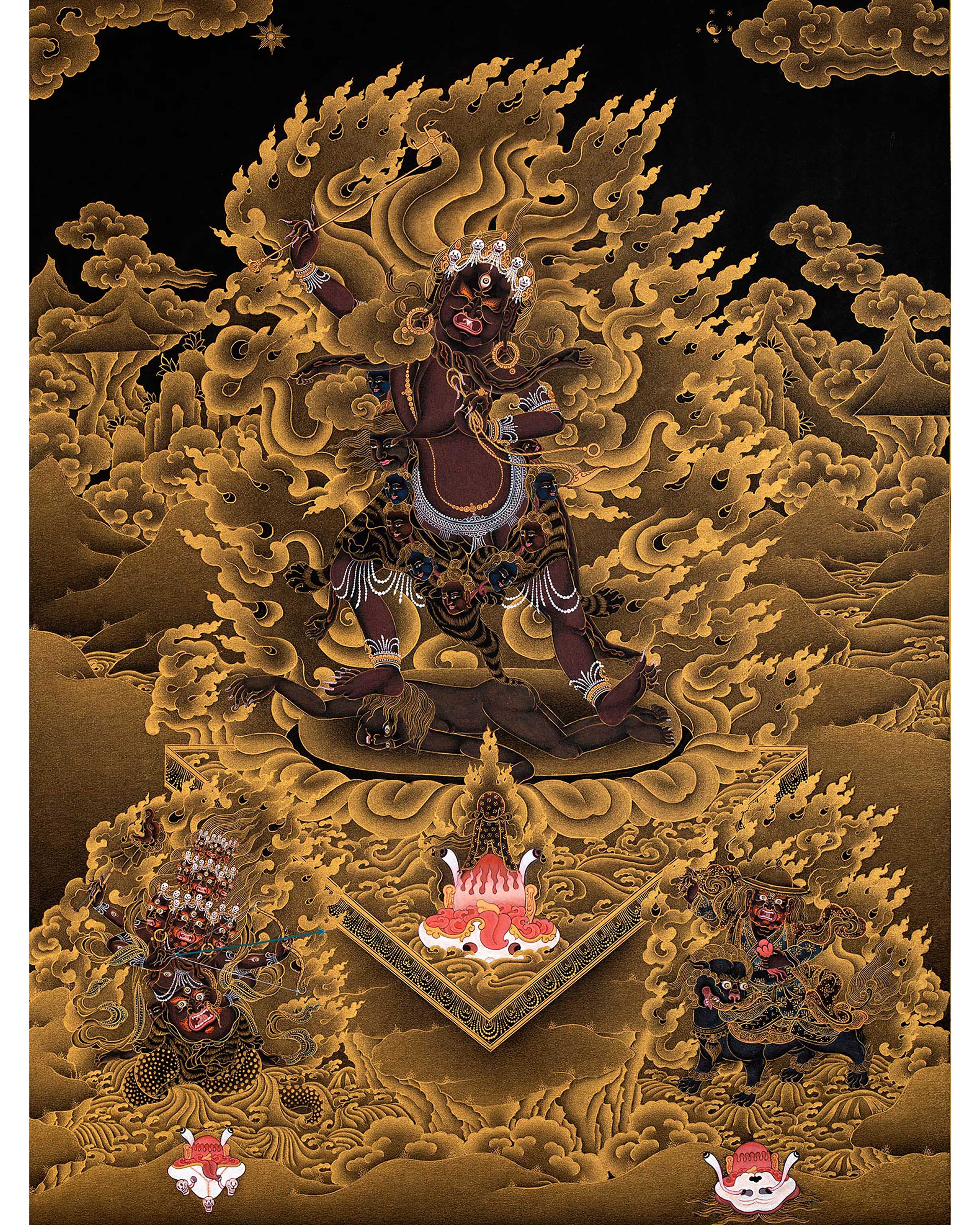 ekajati with rahula and dorje lekpa thangka