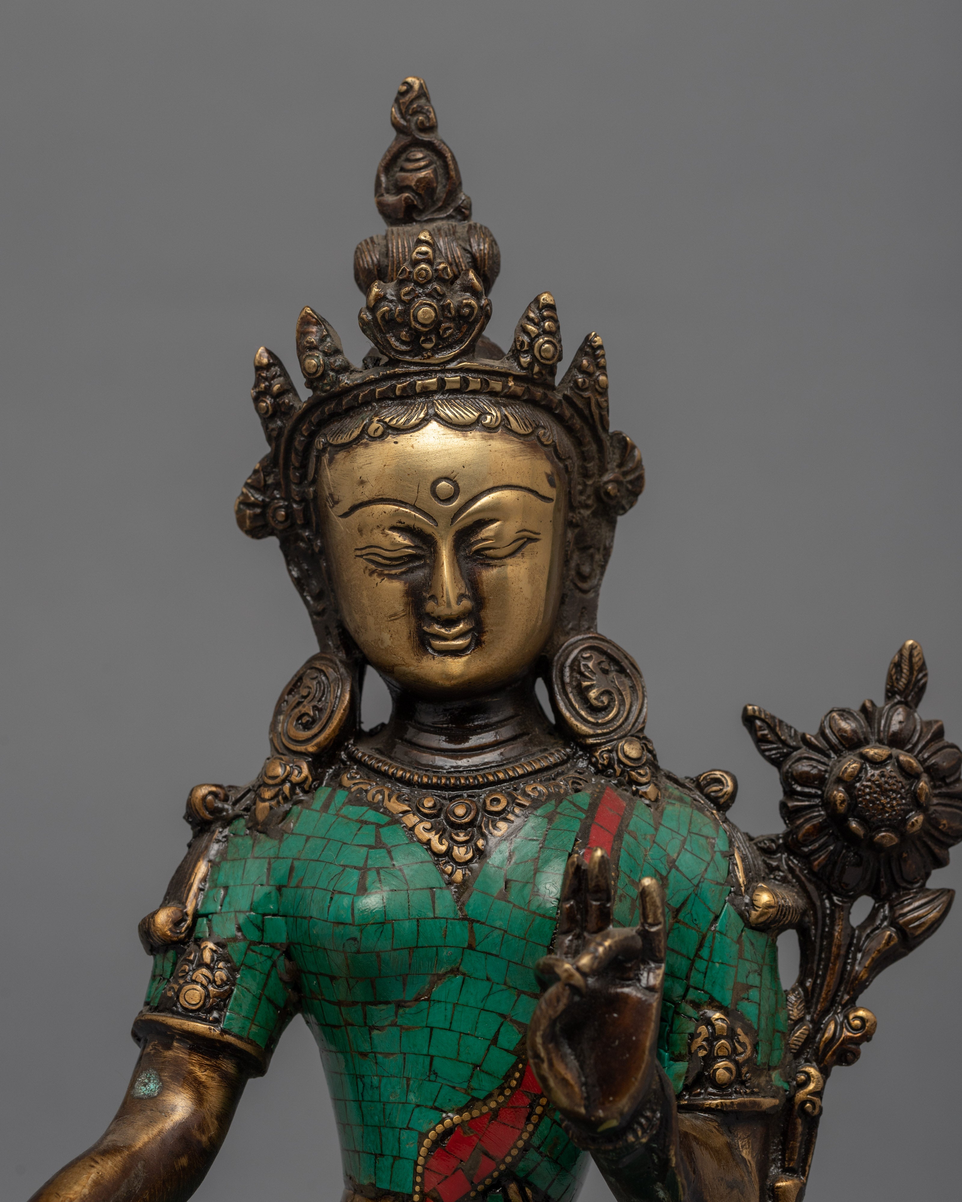 Green Tara Indoor Sculpture | TIbetan Art Work