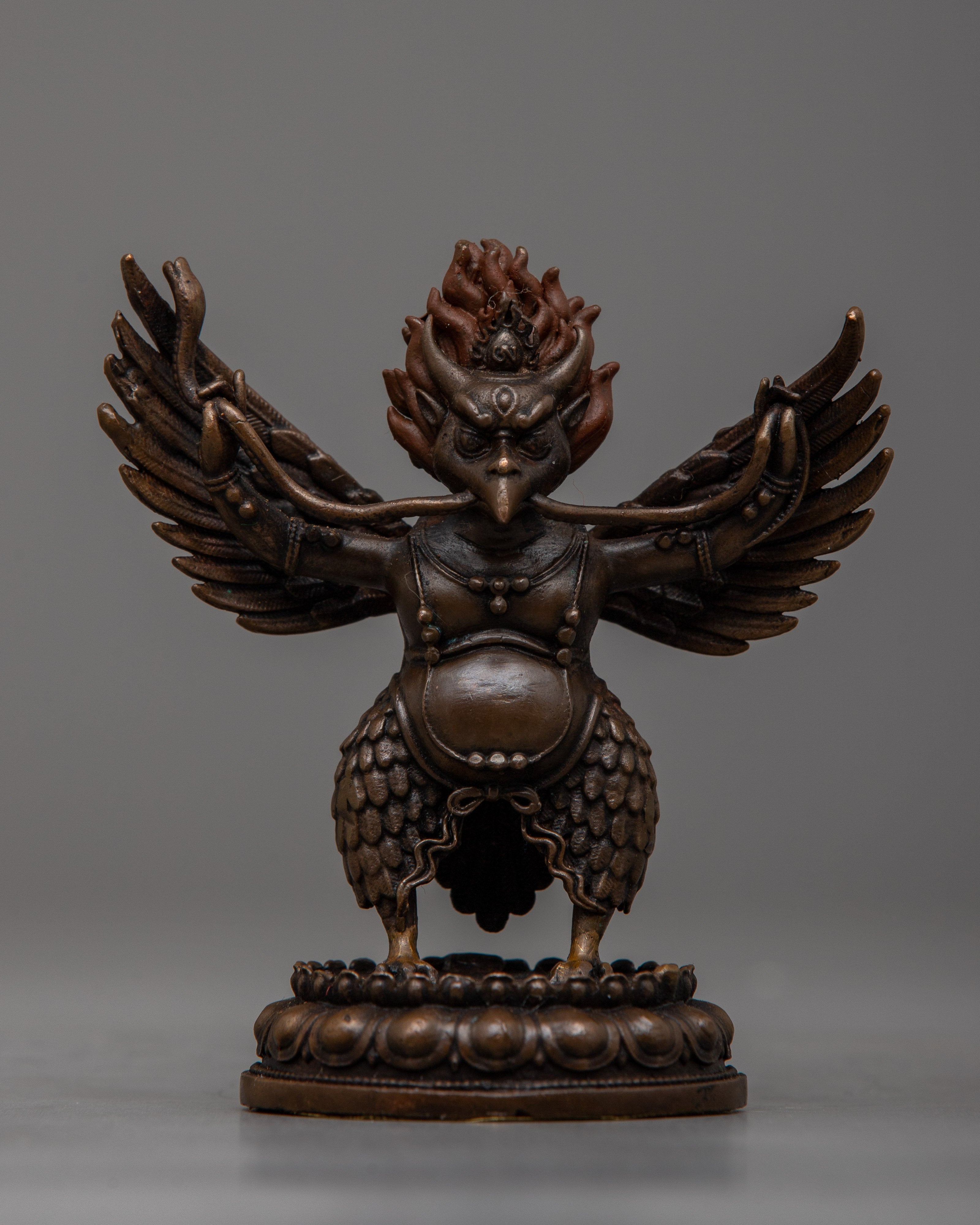 Oxidized Copper Garuda Statue