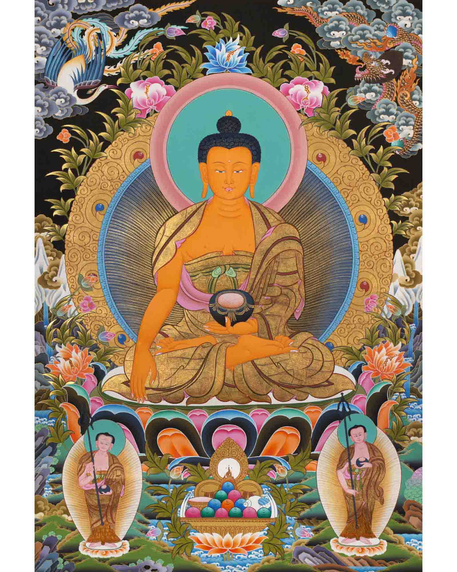 Gautama Buddha Thangka | Tibetan Buddhist Painting | Wall Decors