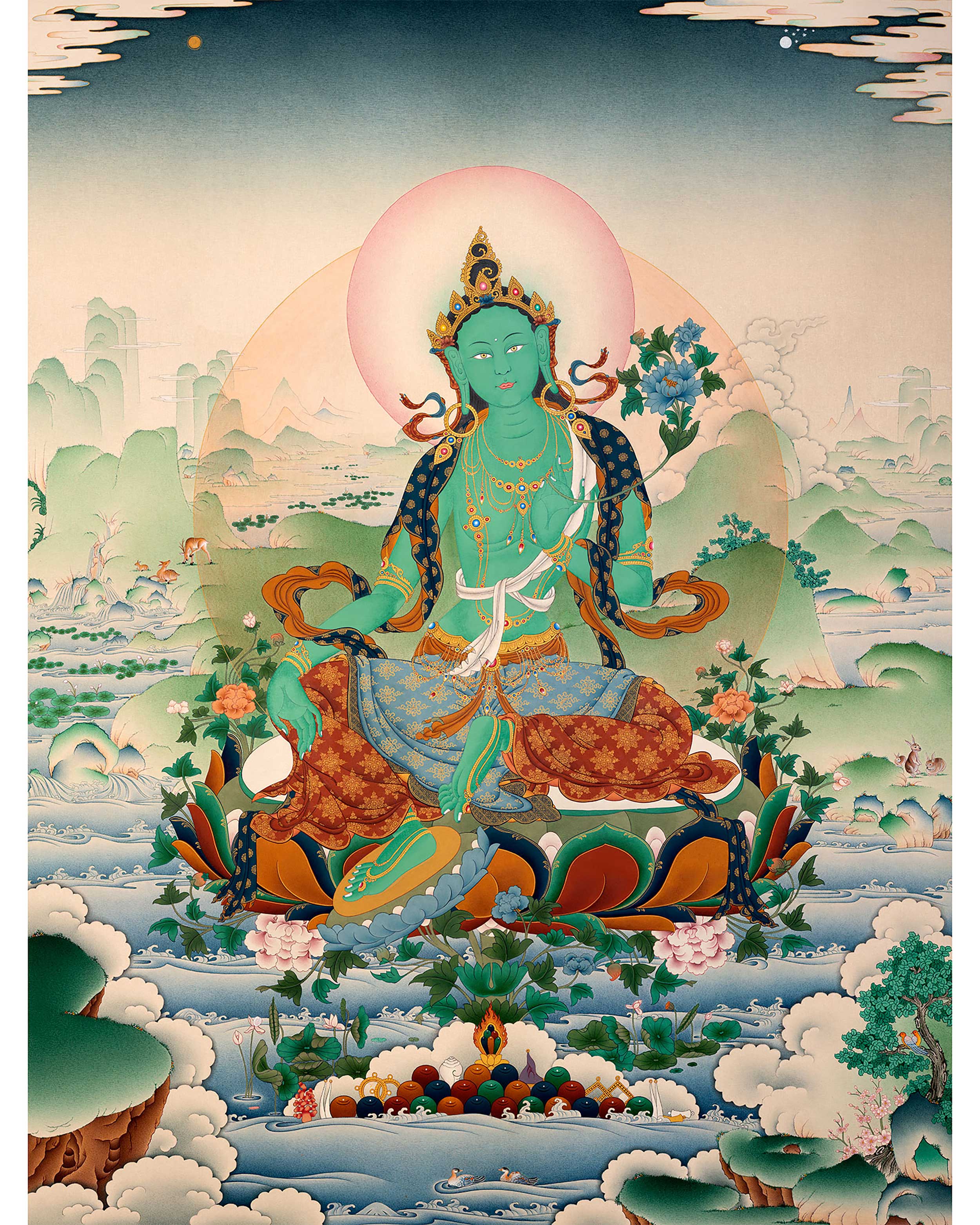 Green tara Thangka
