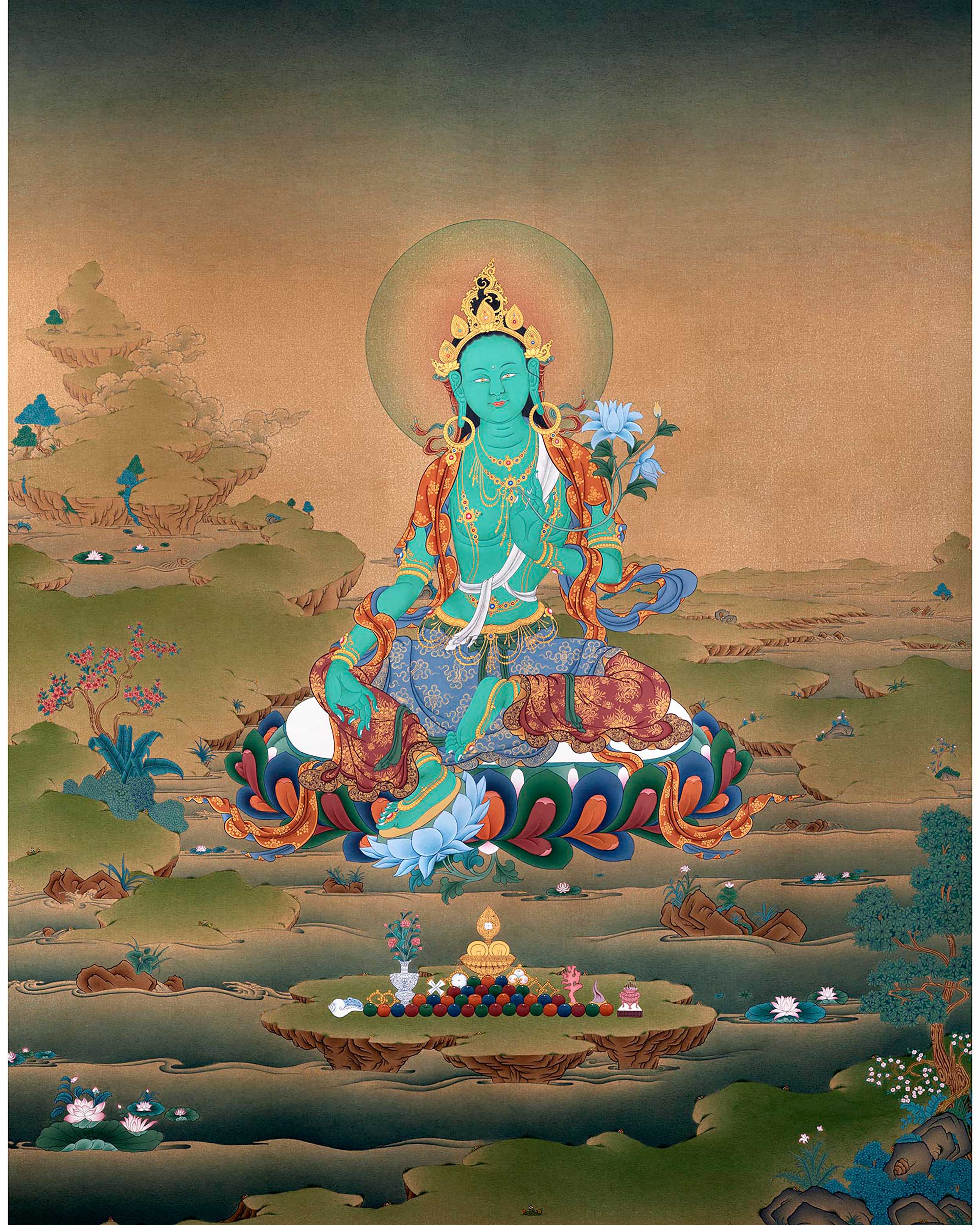 Green Tara Thangka
