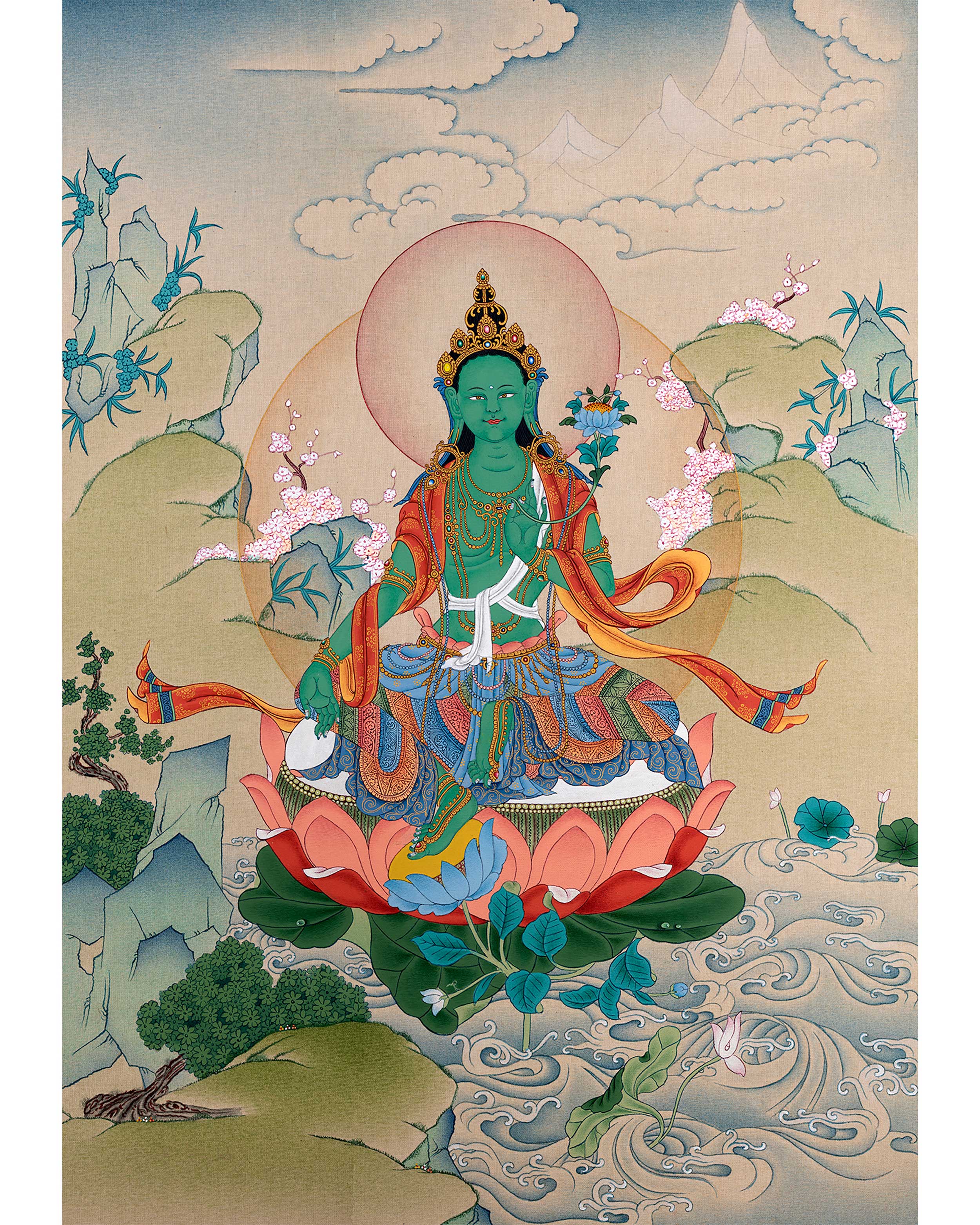 Green Tara Thangka