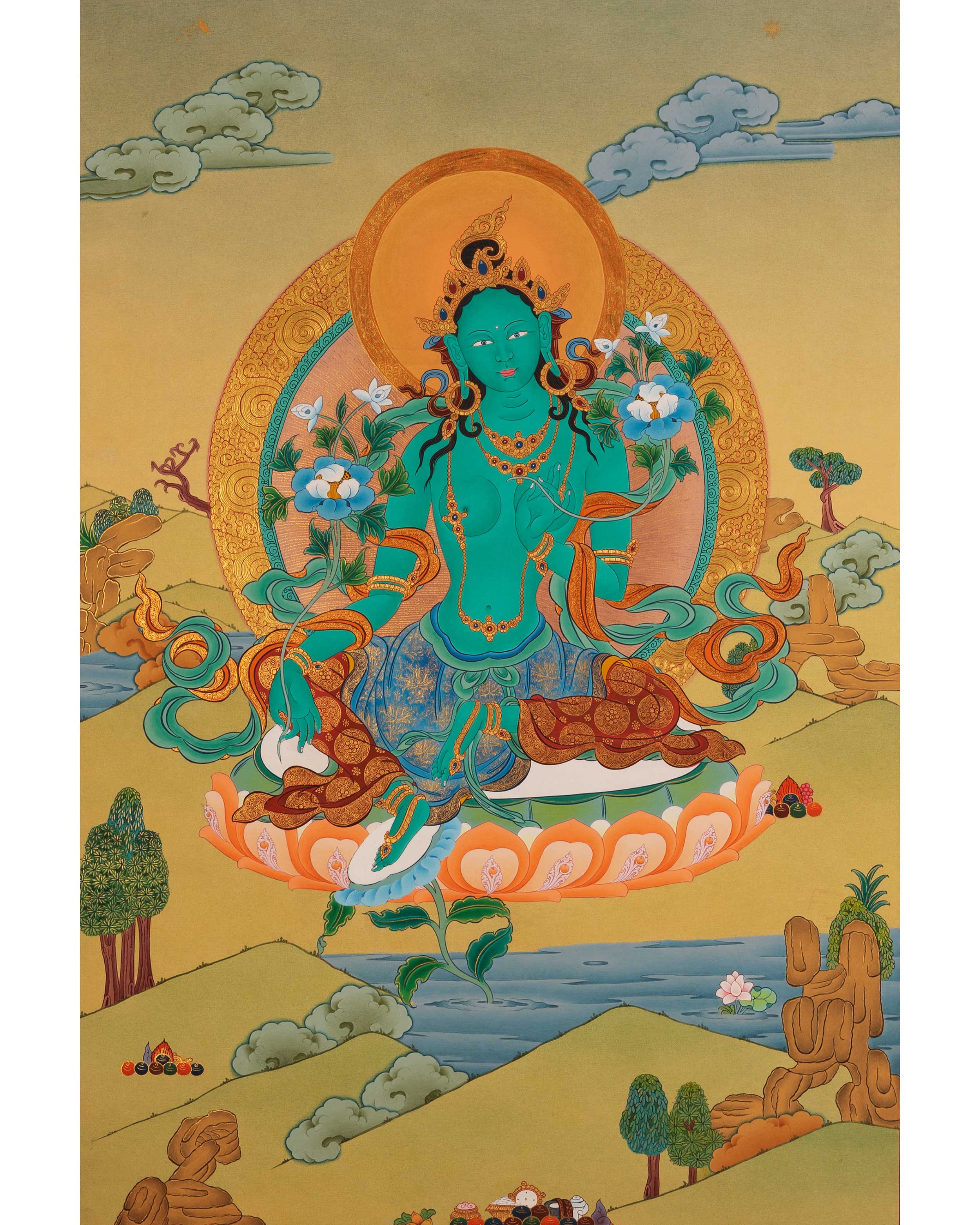 Green Tara Thangka