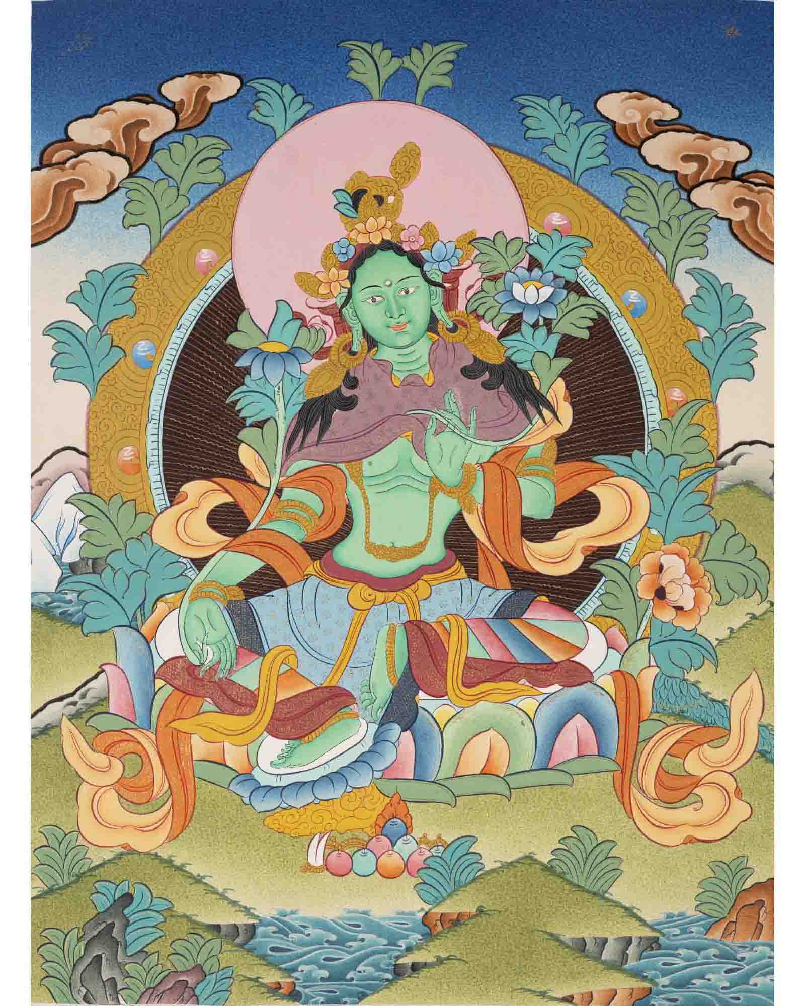 Green Tara Thangka | Healing Female Deity | Buddhist Gift Ideas