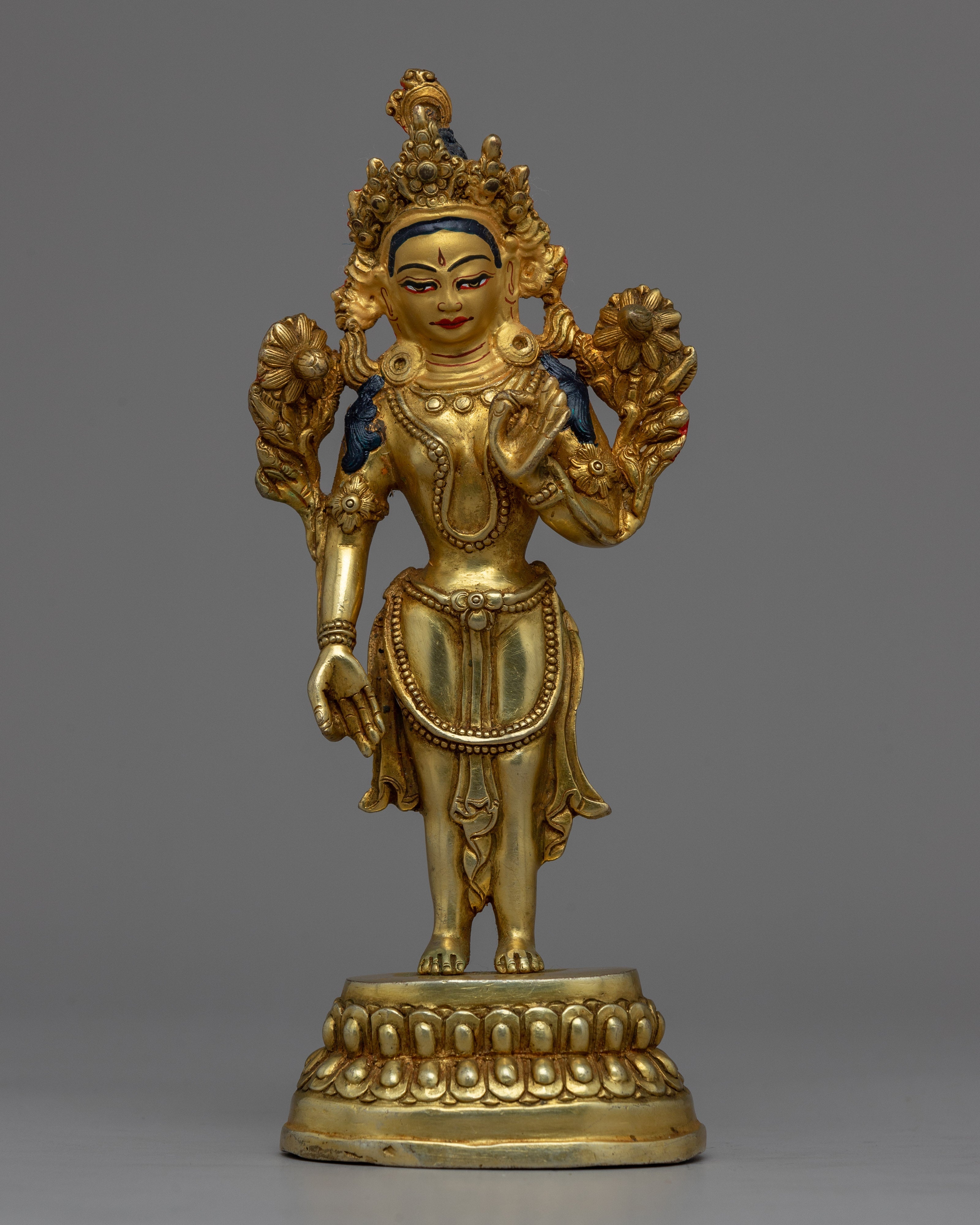 Goddess Standing Green Tara Statue
