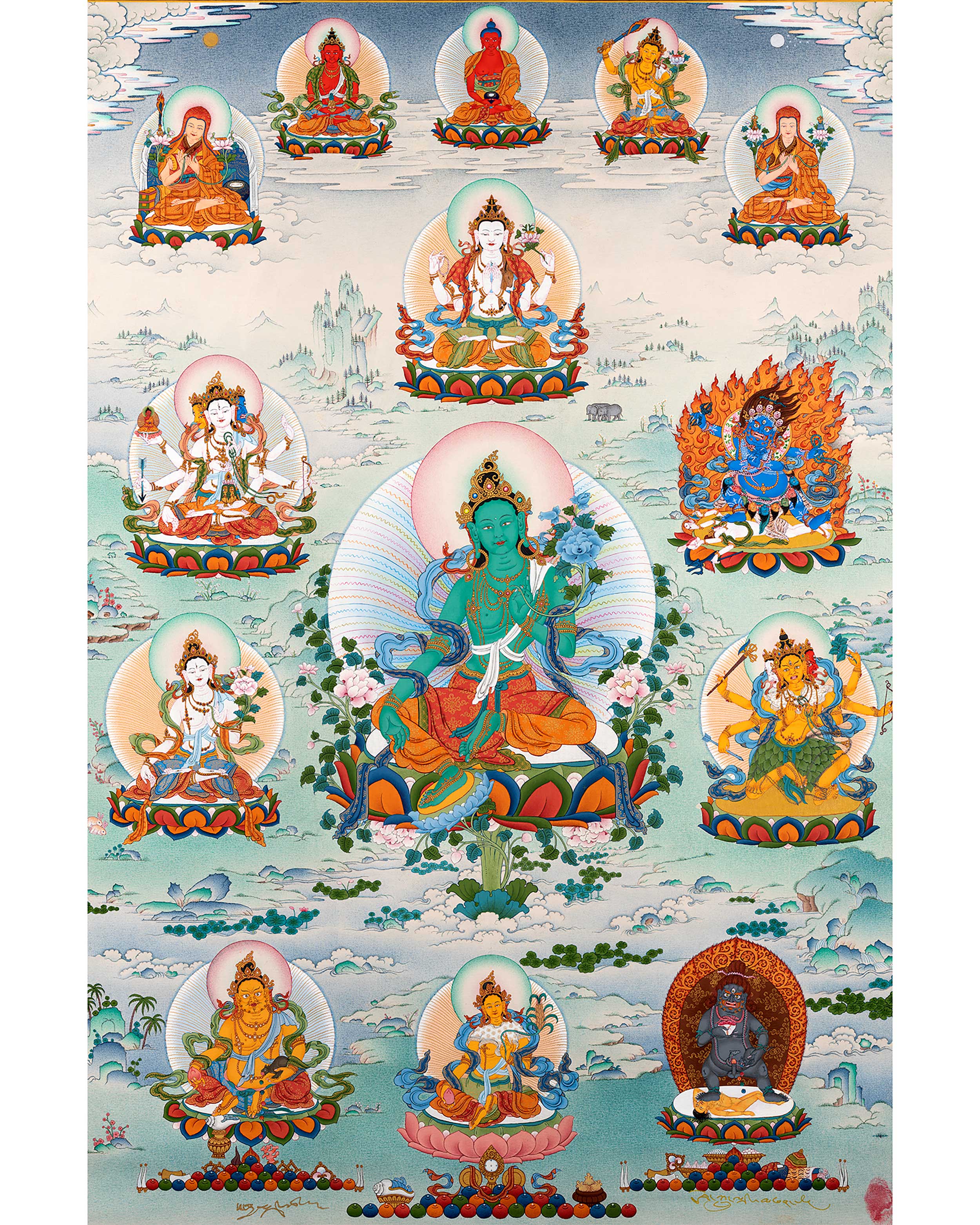 Green Tara Thangka