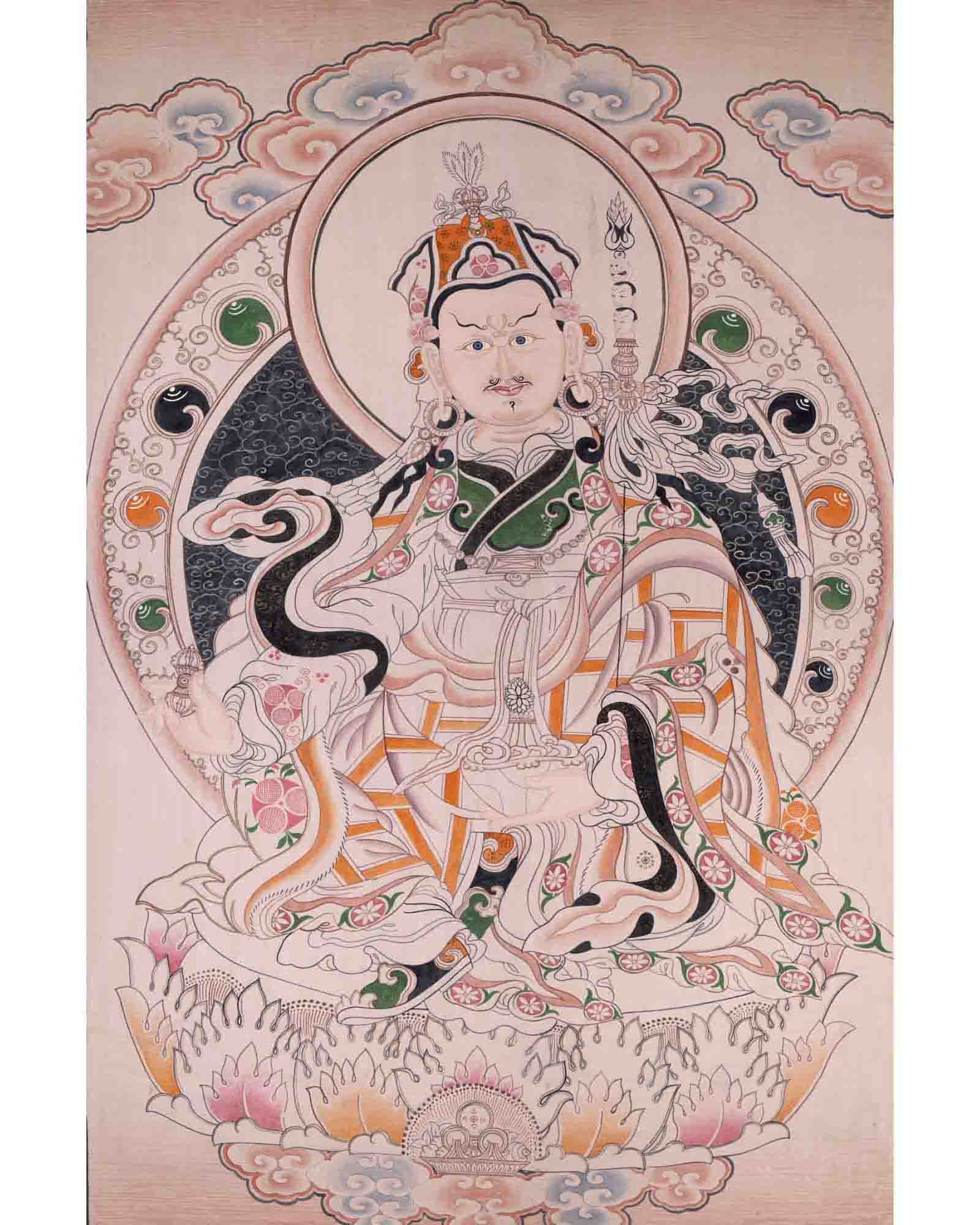 Guru Rinpoche Thangka | Traditional Tibetan Painting | Wall Decors