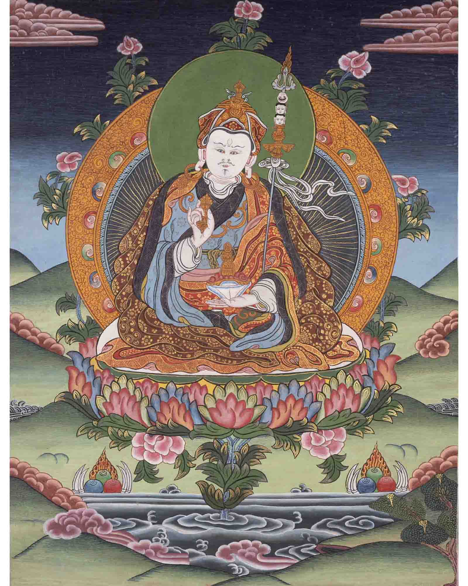Guru Rinpoche Thangka | Padmasambhava | Religious Wall Decors