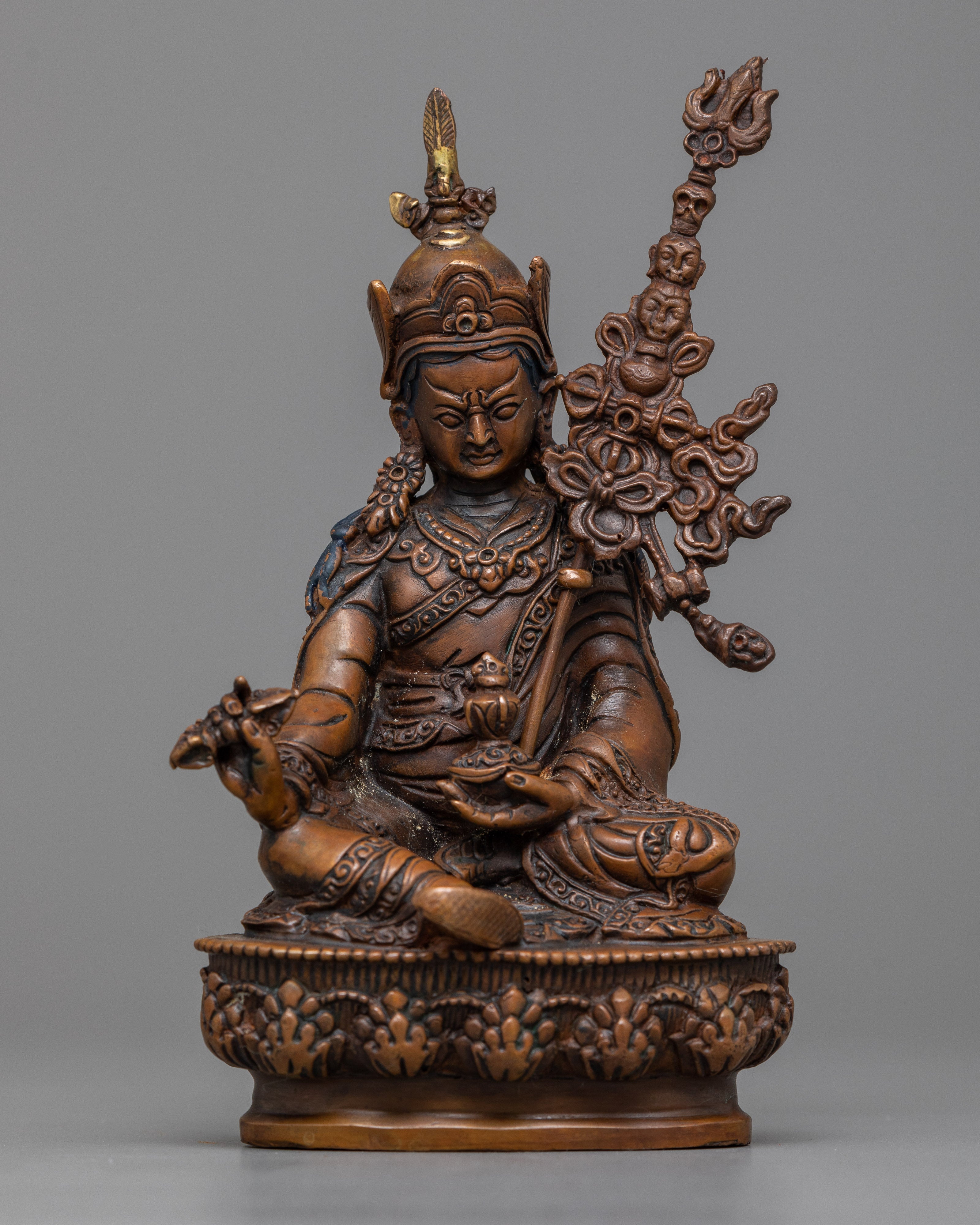 Oxidized Copper Guru Rinpoche Statue