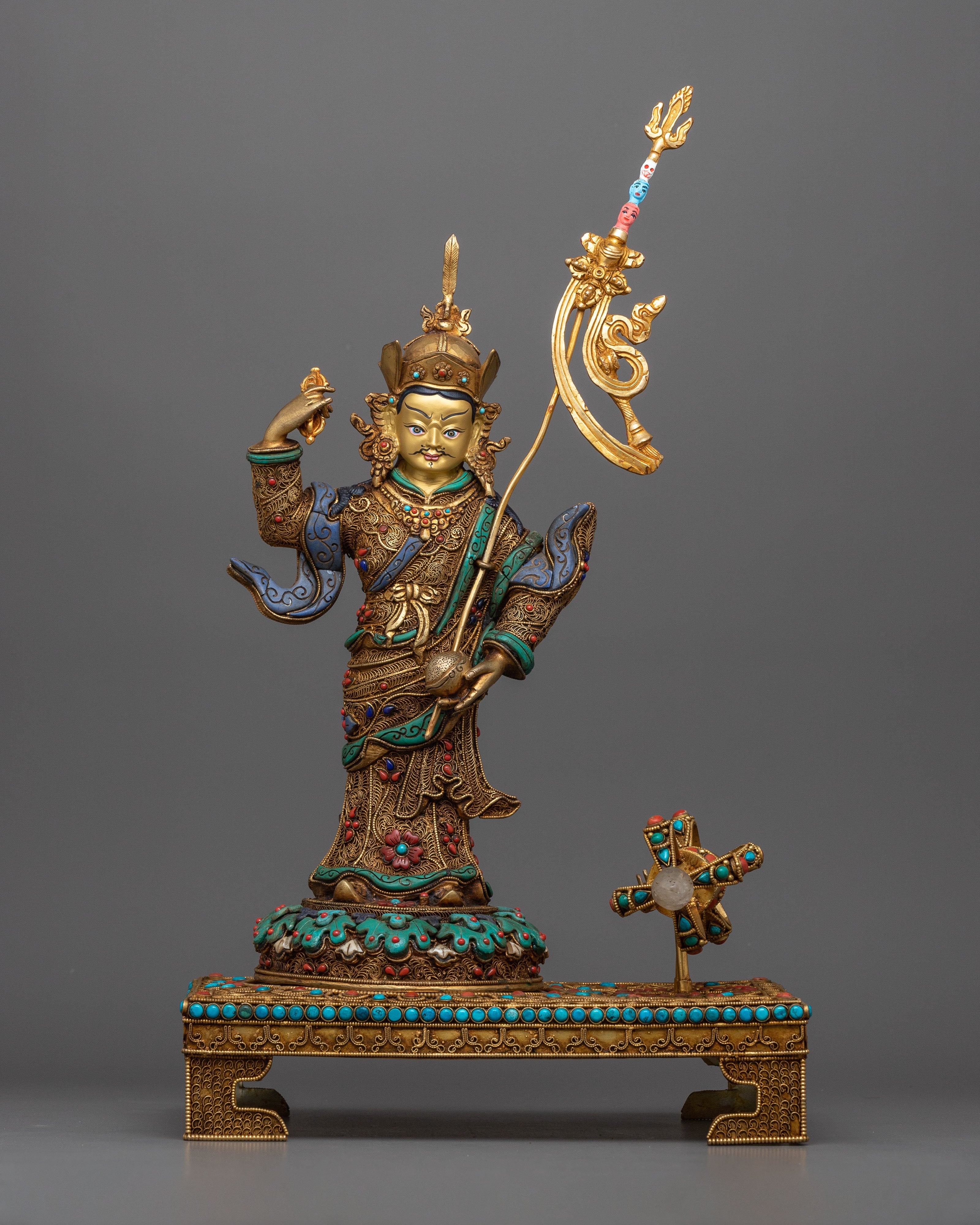 Guru Rinpoche Statue & Vajra