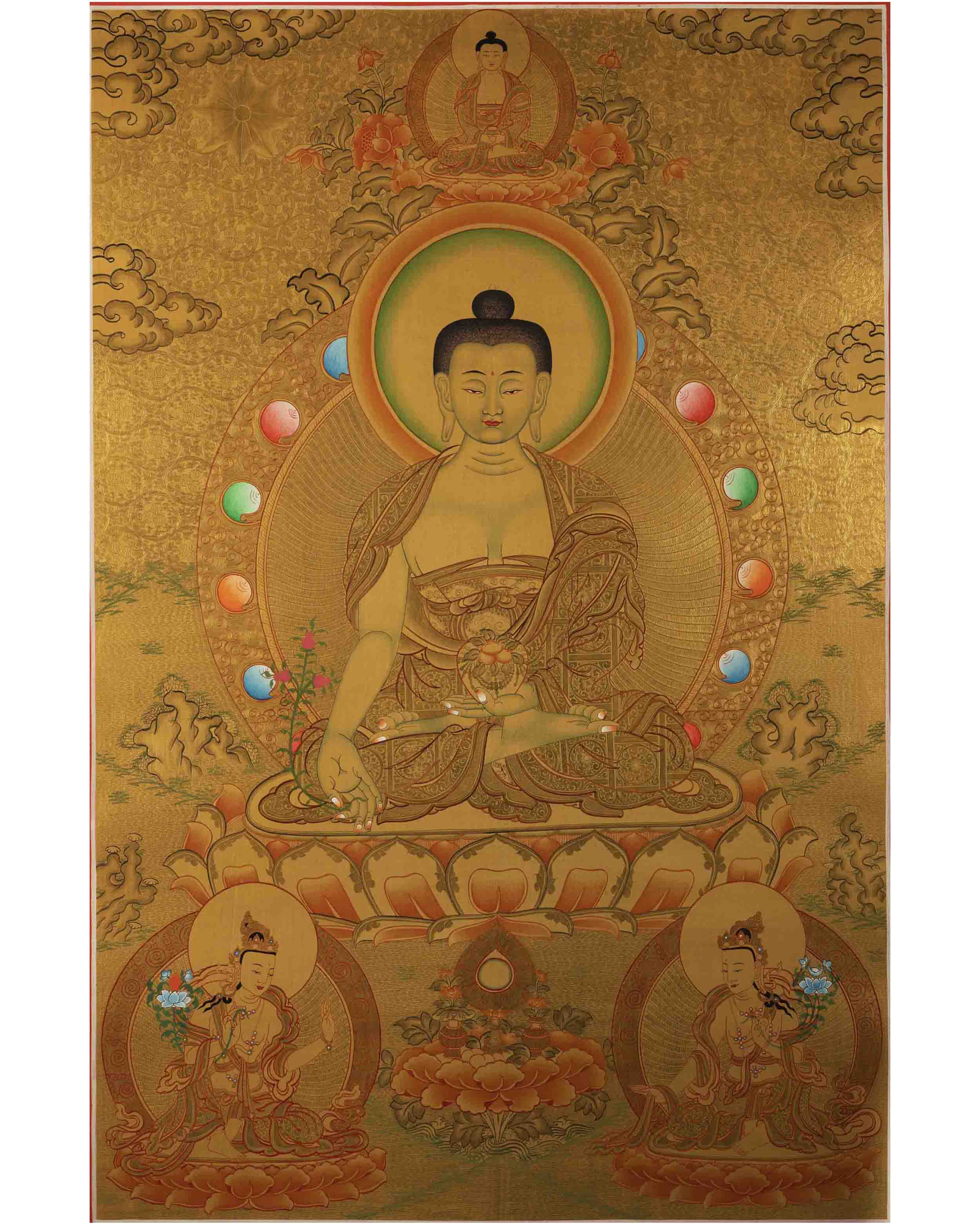Healing Buddha Thangka | Bhaisajyaguru Thangka | Wall Hanging Decors