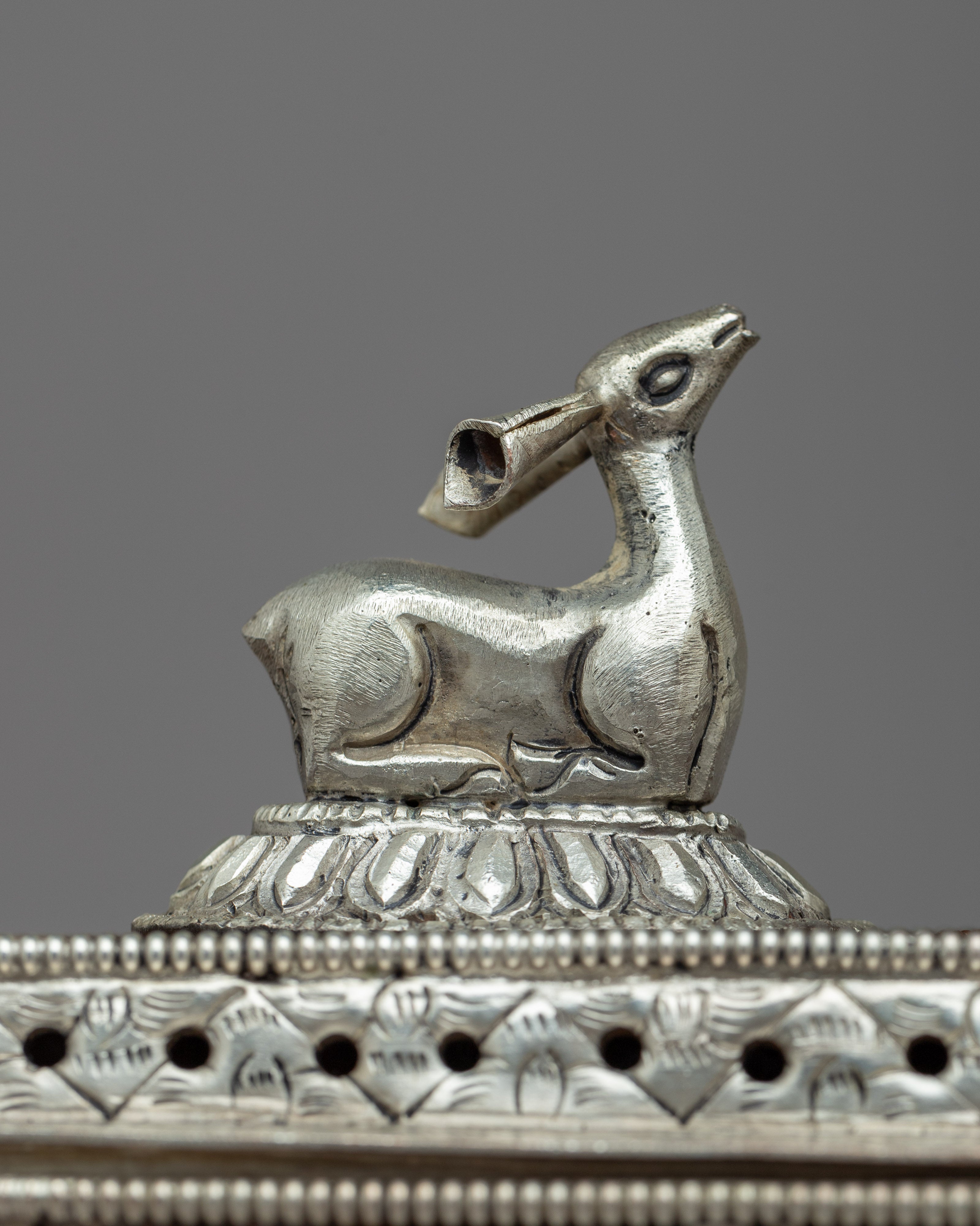 Tibetan Silver Plated Incense Burner | Beautiful Nepalese Ritual Altar