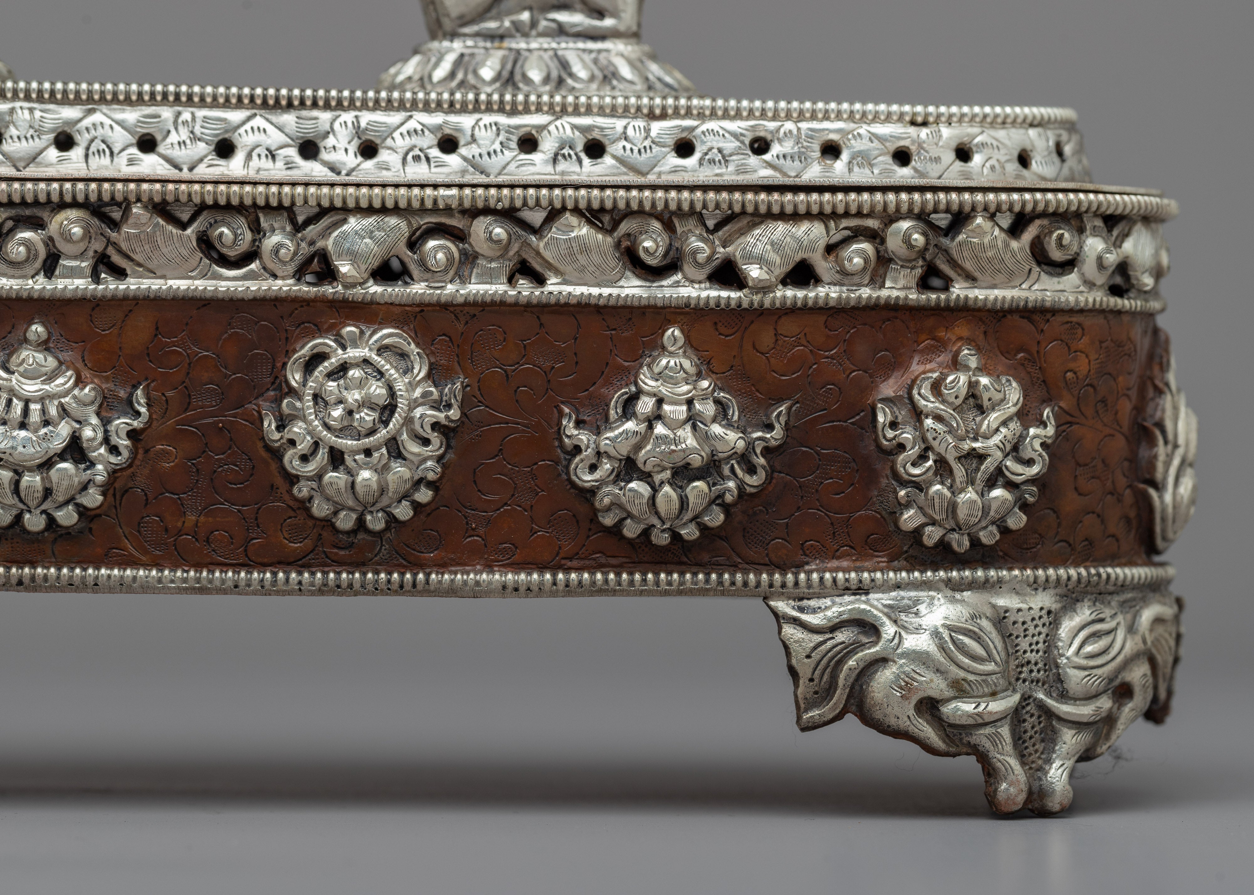 Tibetan Silver Plated Incense Burner | Beautiful Nepalese Ritual Altar