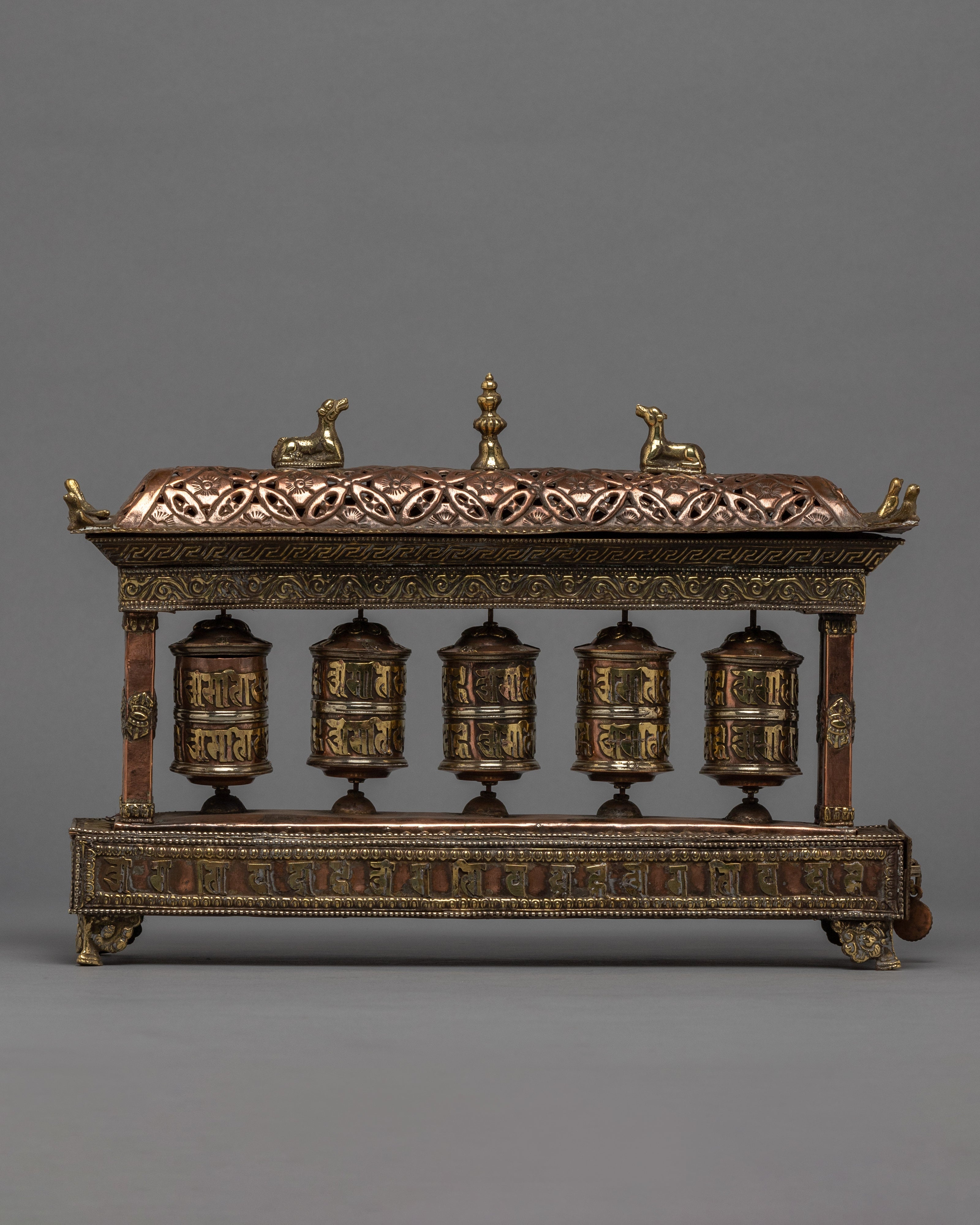 5 in 1 Prayer Wheel with Incense Burner