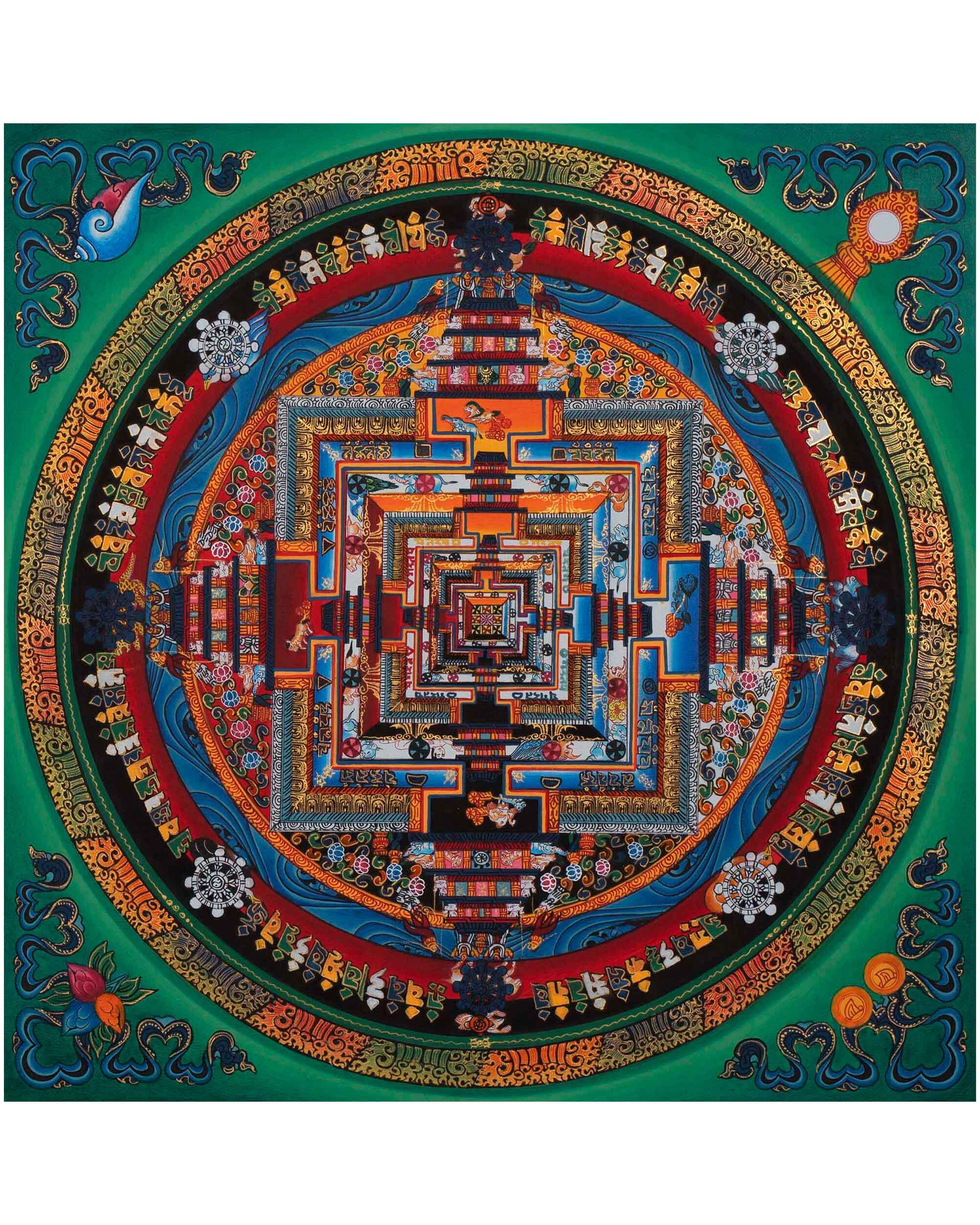 Kalachakra Mandala Thangka Painting | Rare Genuine Hand Painted Tibetan thangka