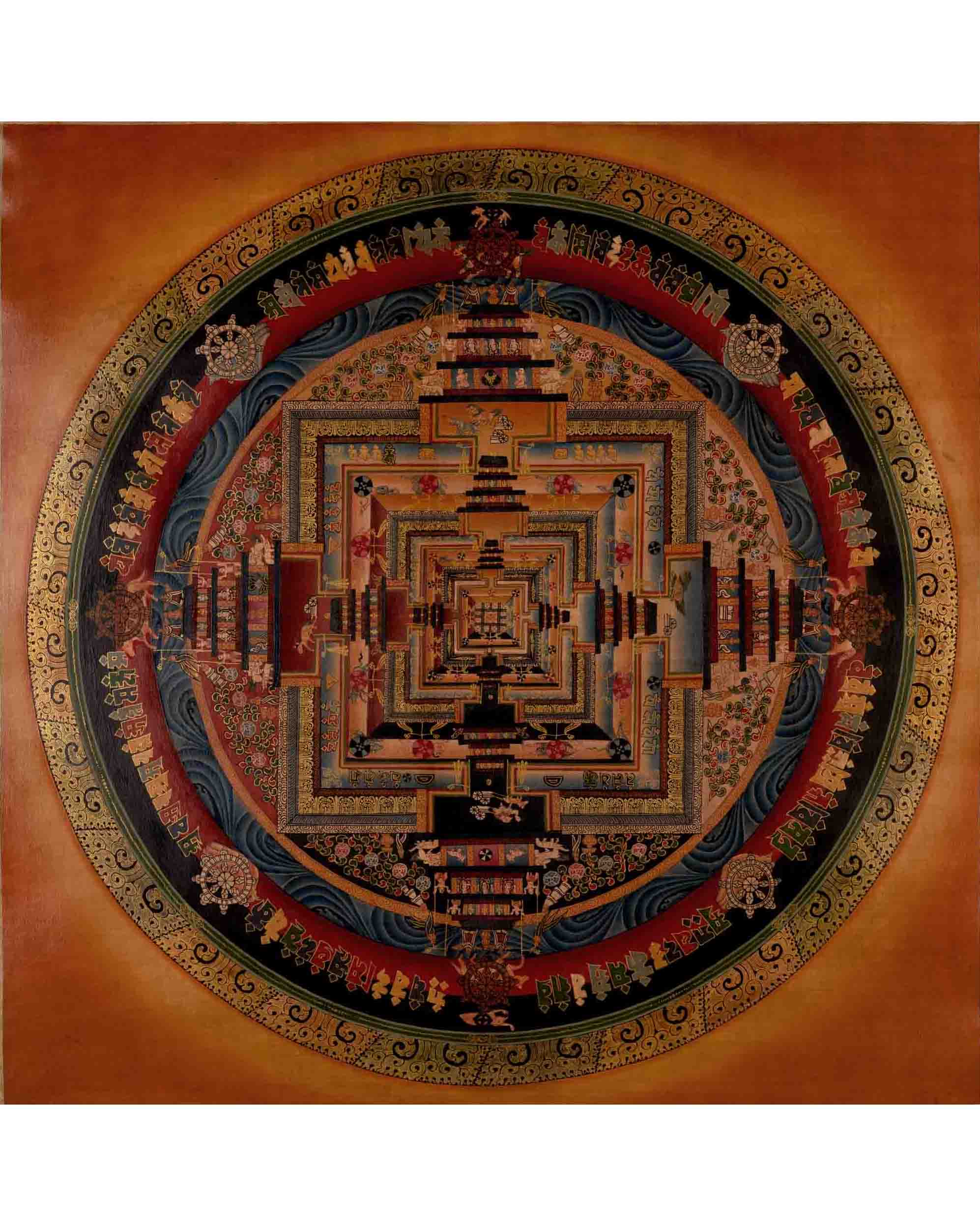 Traditional Kalachakra Mandala Thangka | Tibetan Art | Wall Decors
