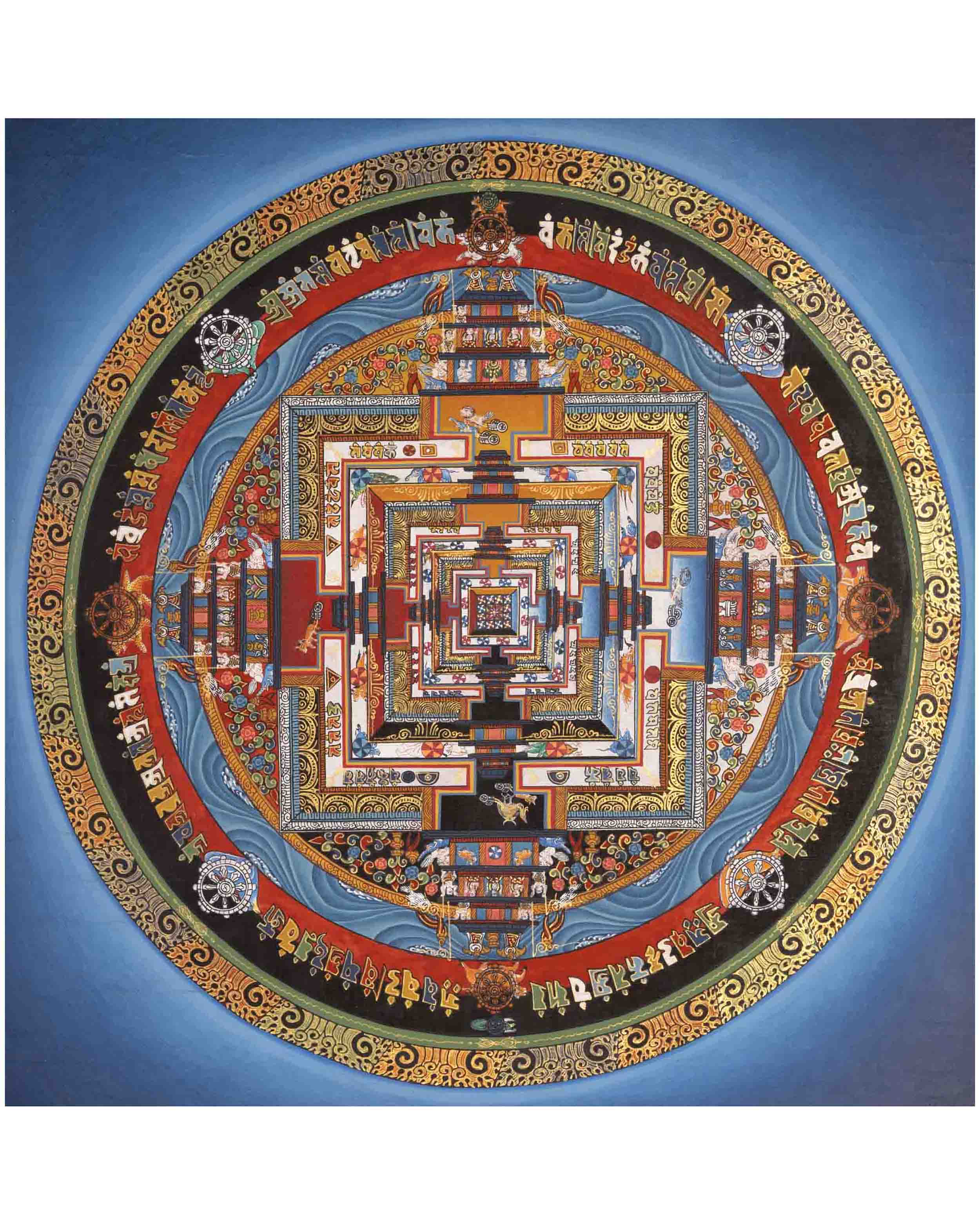 Kalachakra Mandala Thangka | Wheel Of Time | Religious Wall Decors