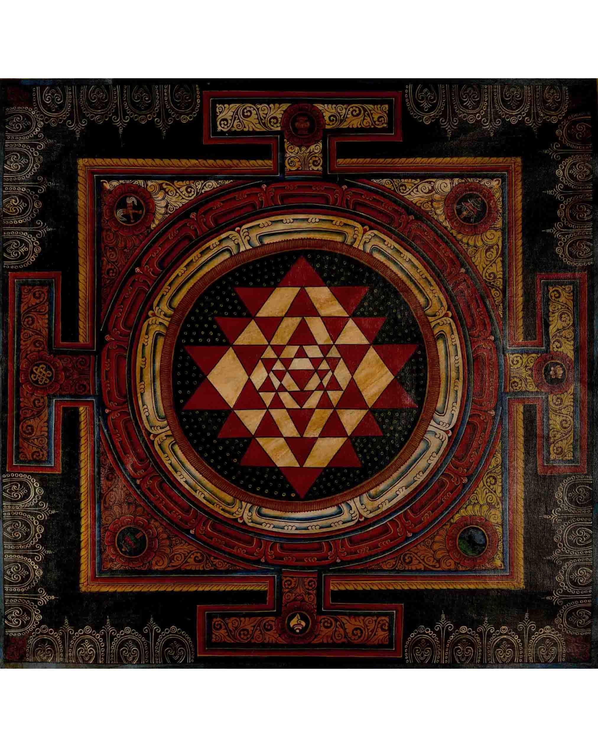 Tibetan Kalachakra Mandala Thangka | Traditional Art Thangka